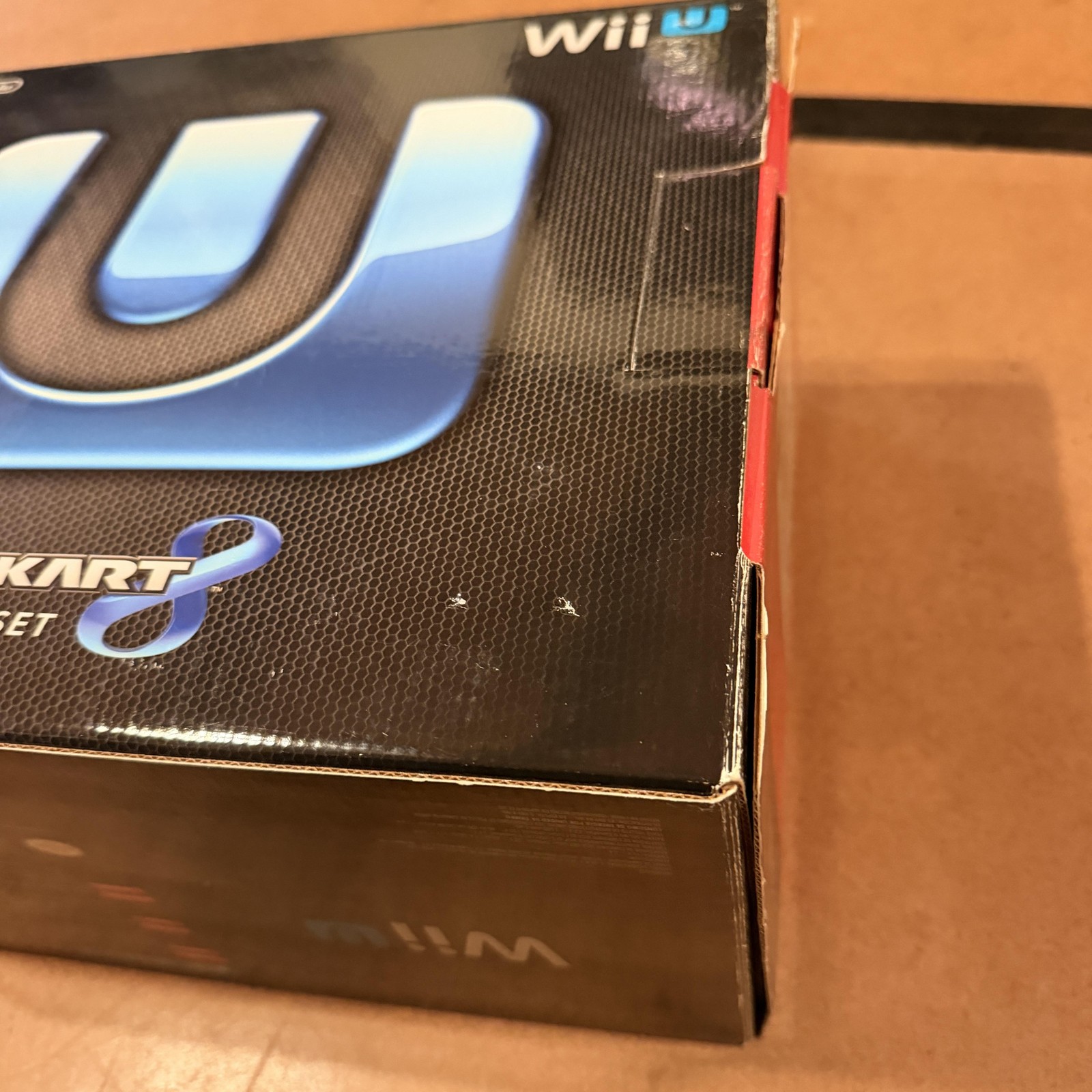 Nintendo Wii U Mario Kart 8 Deluxe 32GB Black Box Only Inserts Manuals Packaging