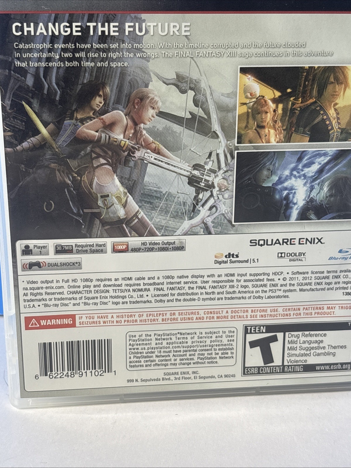 Final Fantasy XIII-2 PlayStation 3 PS3 PS 3 Square Enix RPG Complete CIB