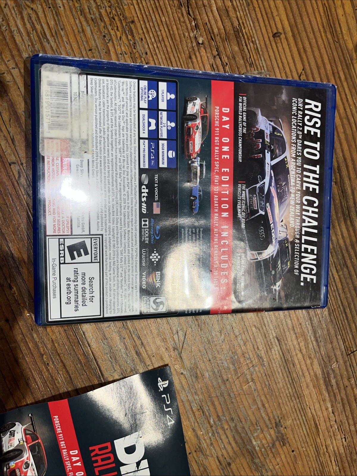 Dirt Rally 2.0 Day One Edition PS4 – CASE & PAPERWORK ONLY – NO GAME