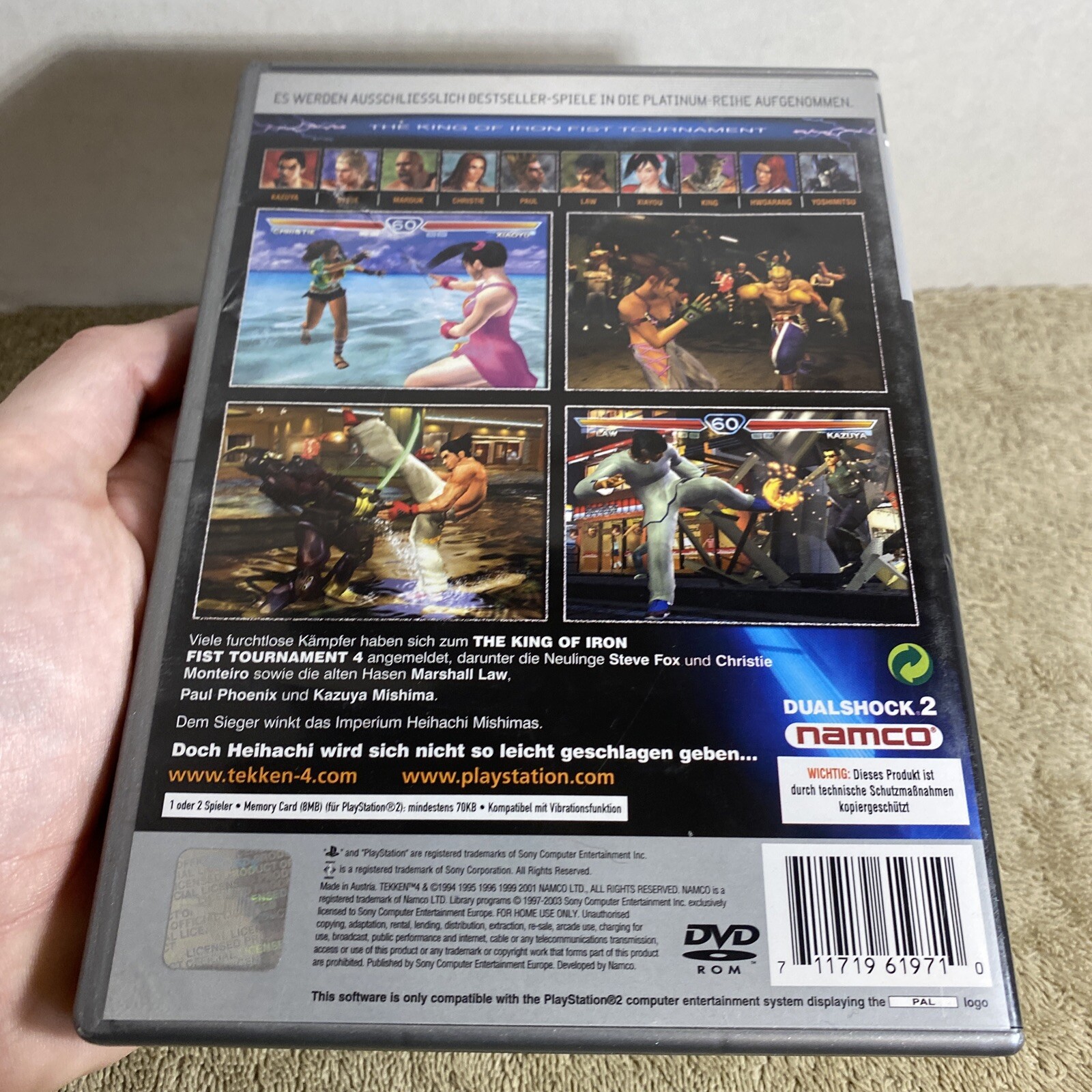 Tekken 4 PlayStation 2 PS2 PAL Austria Import Tested Region Locked Retro Flame