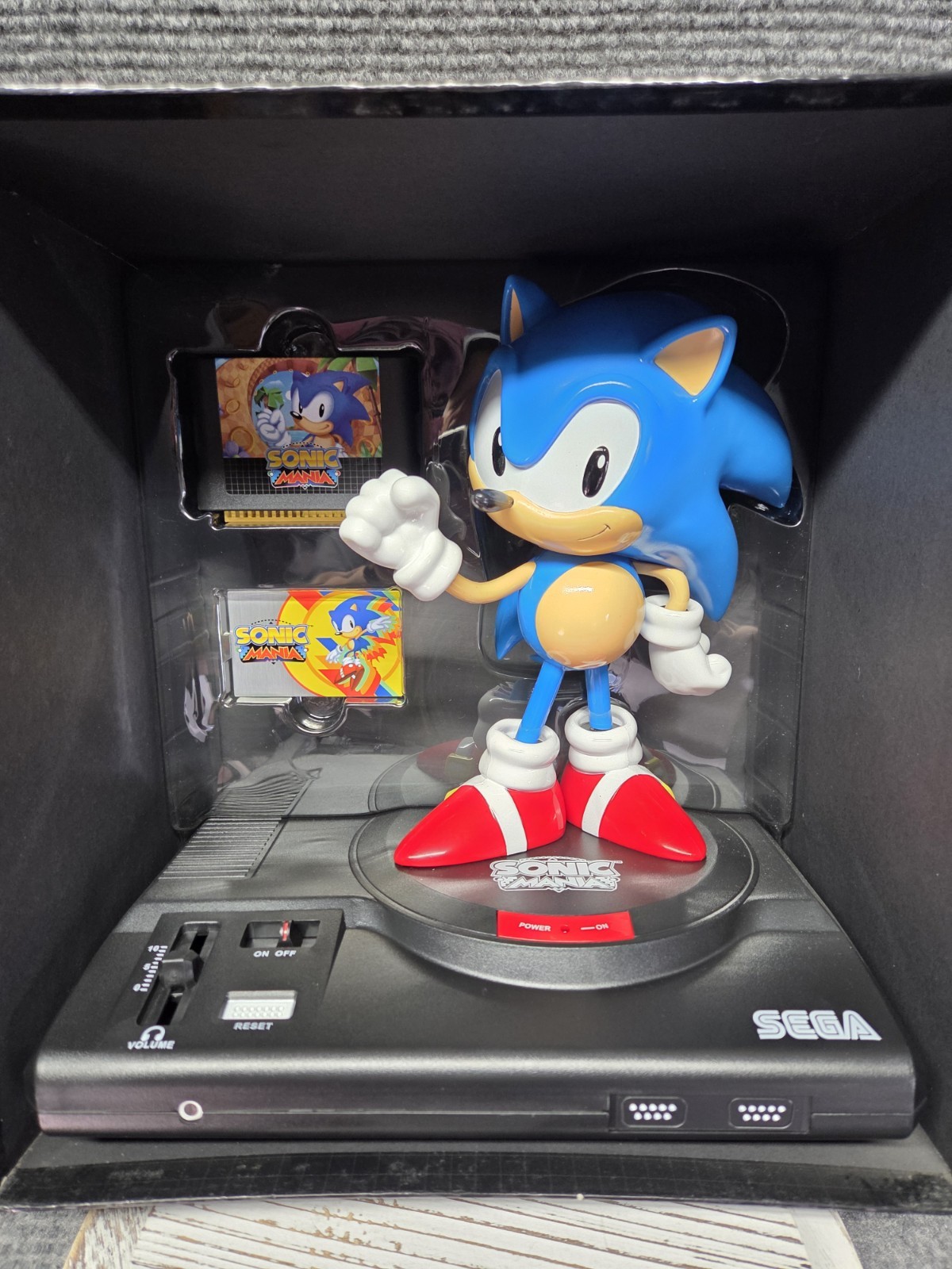 Sonic Mania Collectors Edition Video Game Statue Sega Figure Game Ring Works
