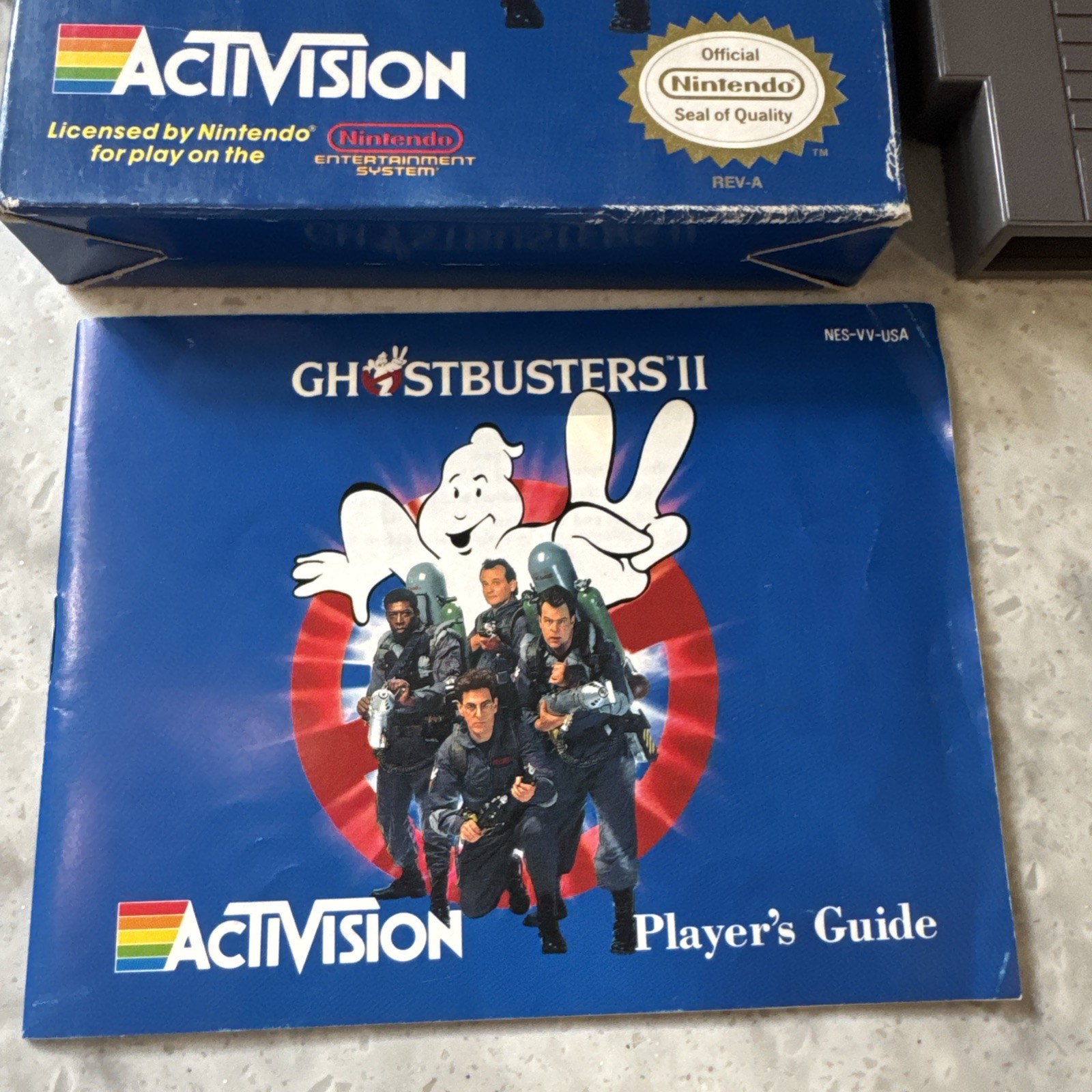 1990 Activision Nintendo Ghostbusters II 2 Works w/ Case & Manual Fast Ship