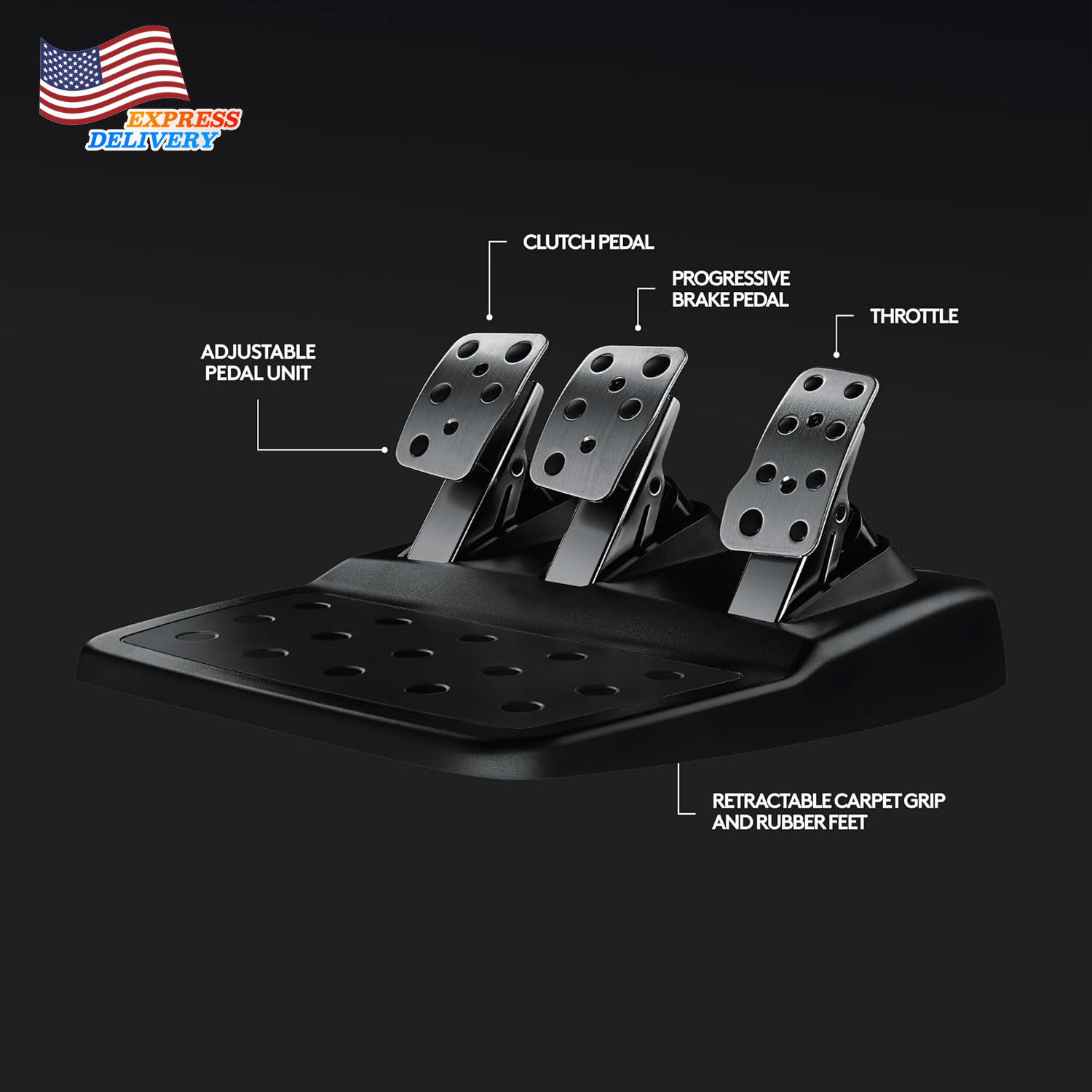 920 Driving Force Racing Wheel and Floor Pedals Real Force Feedback