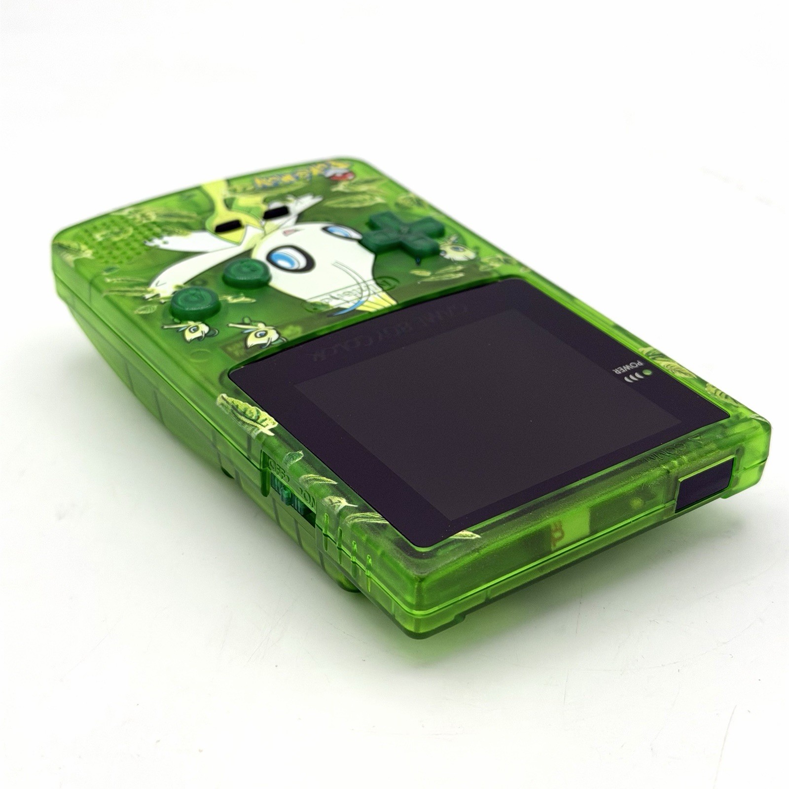 Nintendo Game Boy Color GBC Backlit Q5 IPS Console Celebi Green Pokemon UV