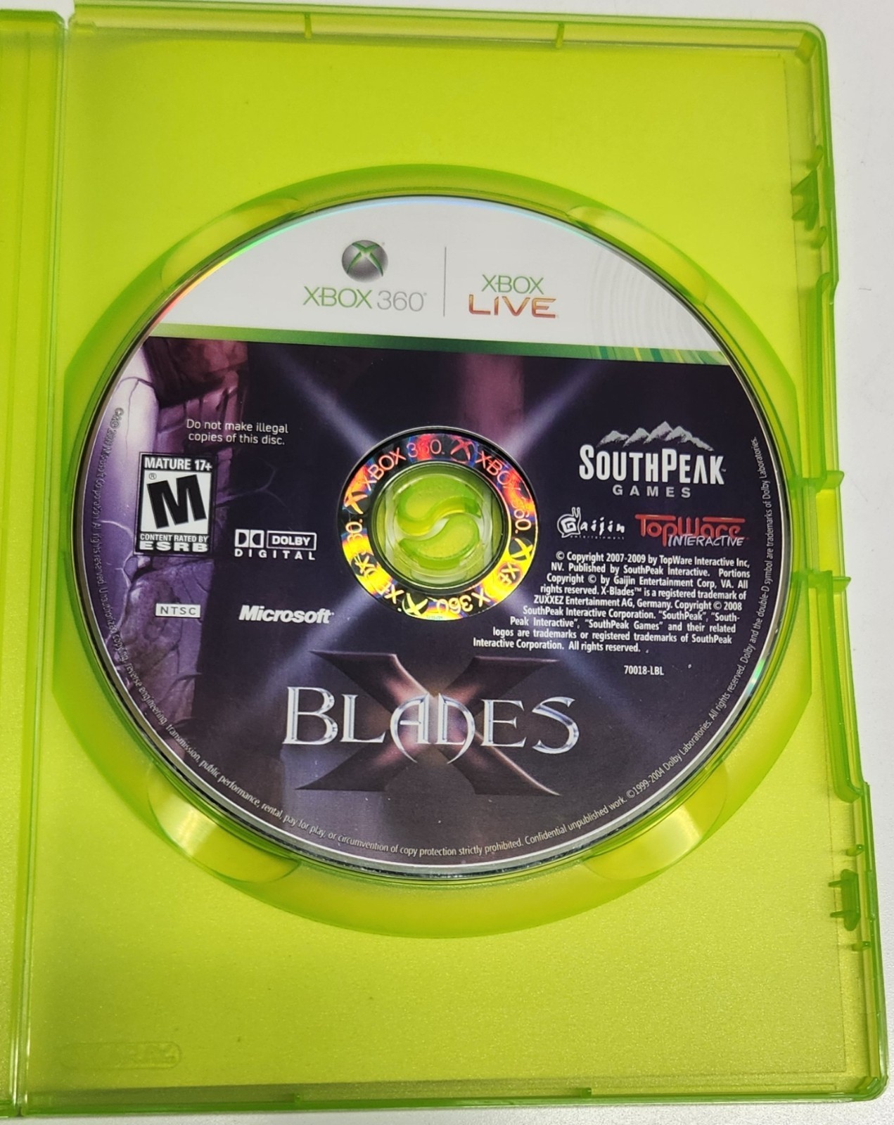 X-Blades (Microsoft Xbox 360, 2009) No Manual, Tested