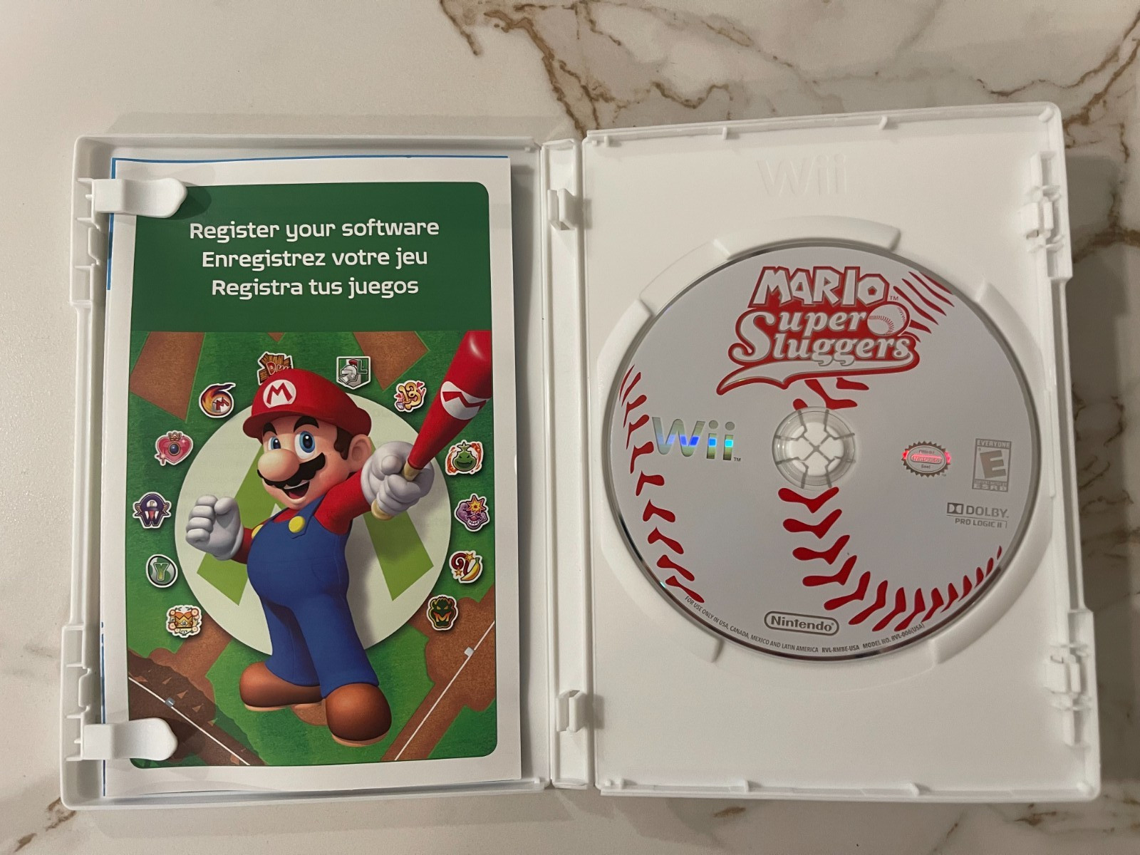 Nintendo Wii Mario Super Sluggers Tested Working With Case & Manual