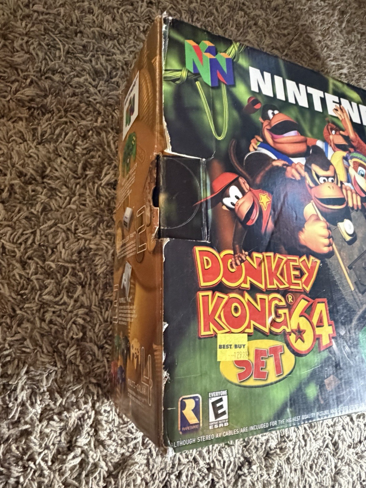 Nintendo Donkey Kong 64 Set Jungle Green Console W/Box SEE PICTURES Free Ship