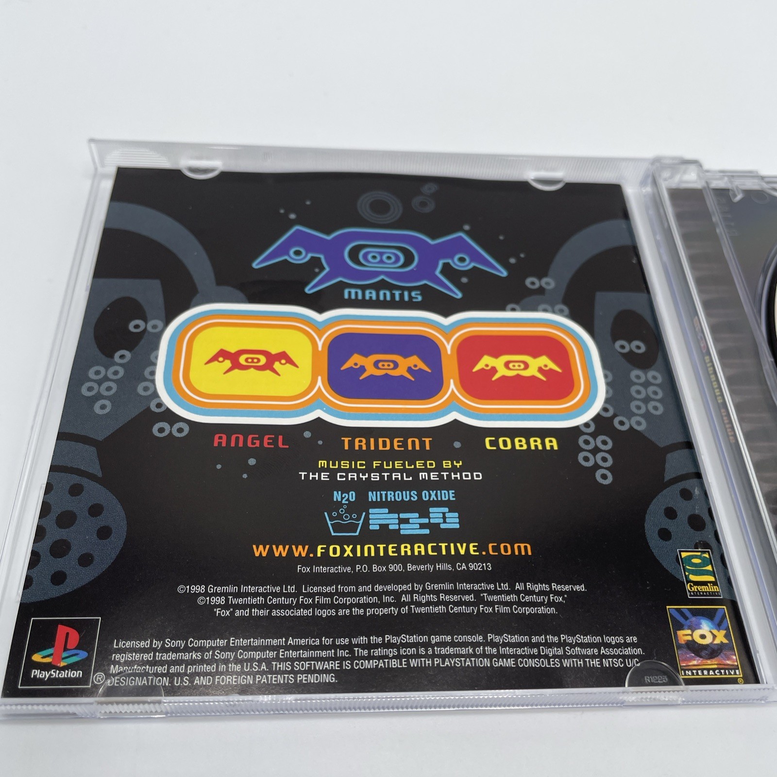 N2O: Nitrous Oxide PS1 PlayStation 1 Complete CIB + Registration Card