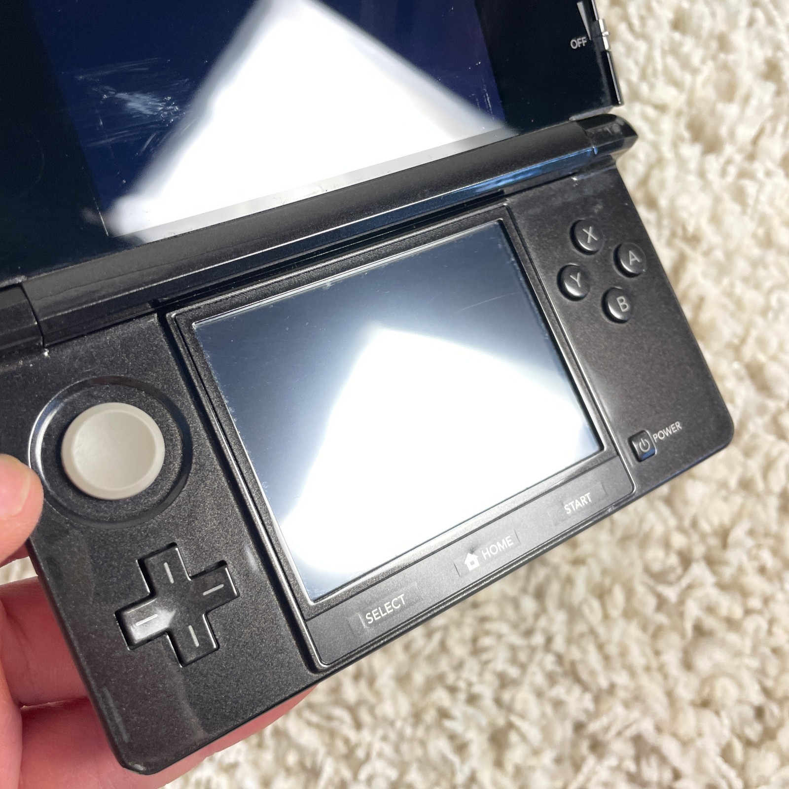 Nintendo 3DS Cosmo Black Handheld Console System CTR-001 Tested