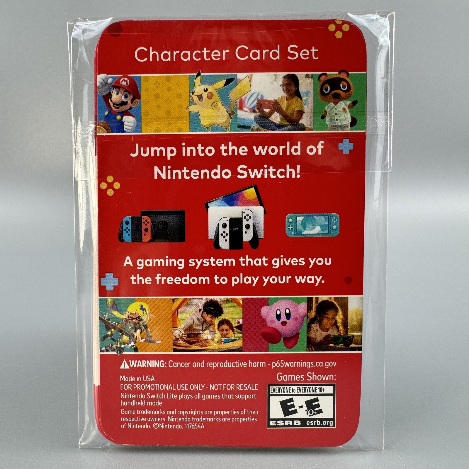 Authentic Nintendo Switch Character Card Set & Sticker Set Limited Promo 2022