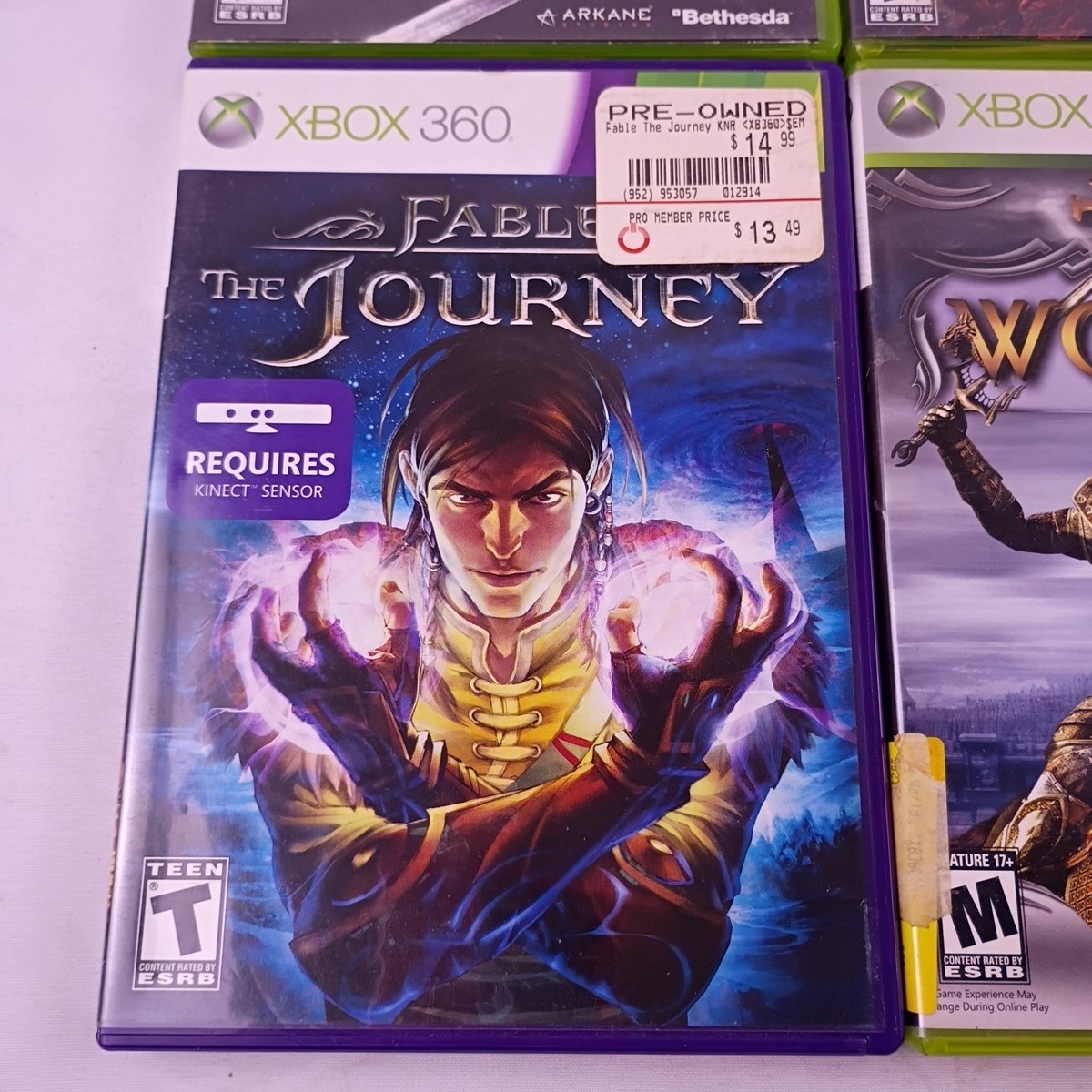 Microsoft Xbox 360 Video Game Bundle Dishonored, Reckoning, Fable, Two Worlds