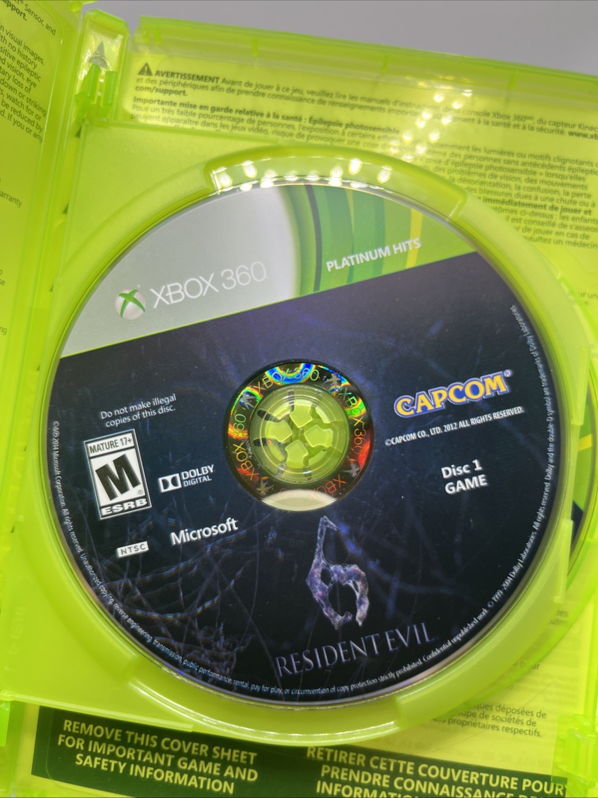 Resident Evil 6 (Microsoft Xbox 360, 2012) Tested No Manual