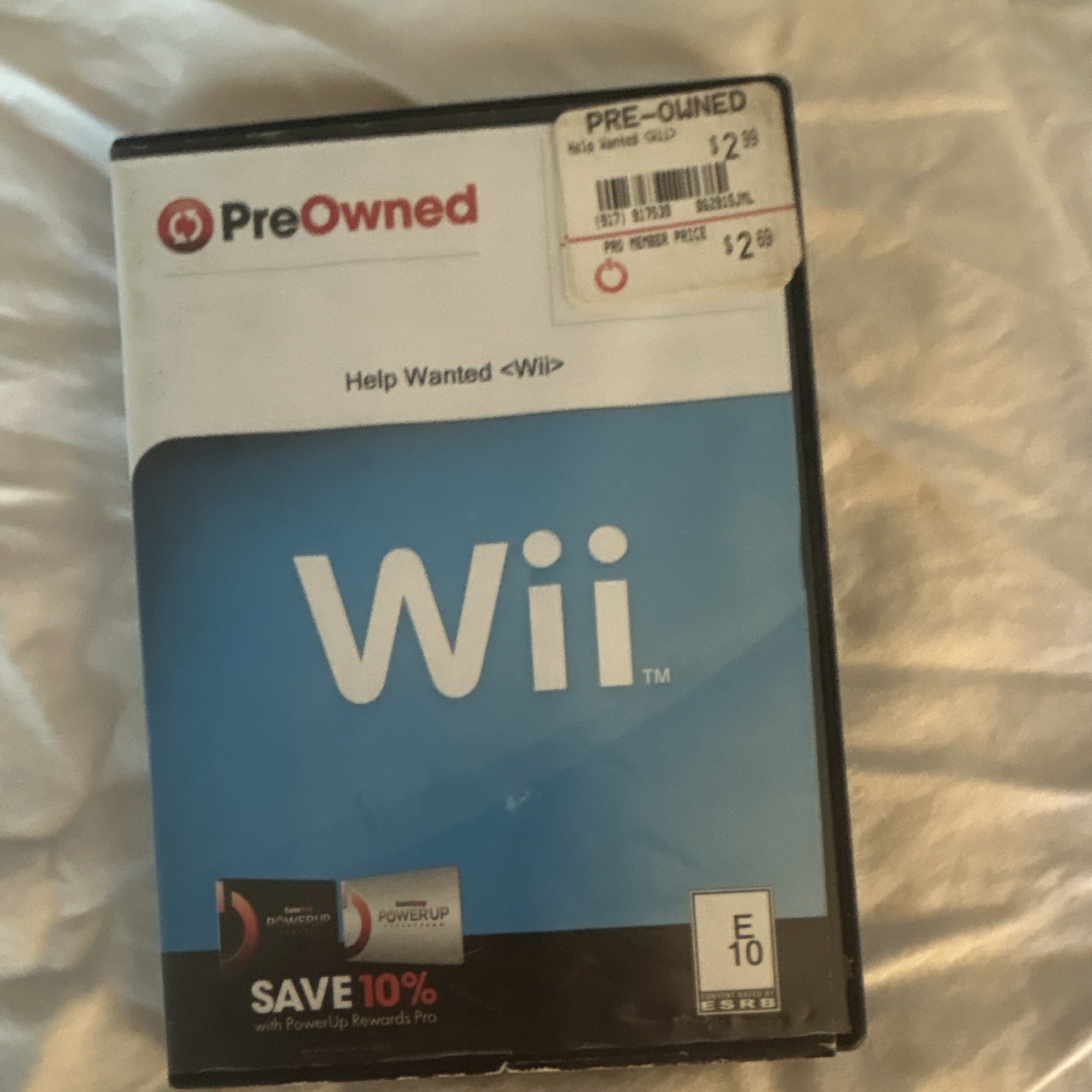 Hudson Help Wanted Nintendo Wii E10+ (Everyone 10+) Game Disc & GameStop case