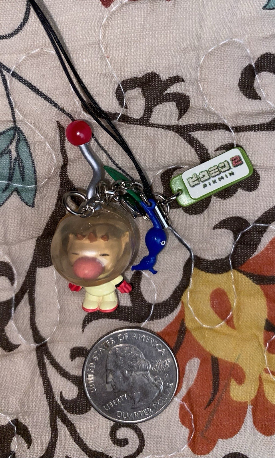 Nintendo ~ Pikmin 2 ~ Captain Olimar & Blue Pikmin ~ Phone Strap ~ EUC
