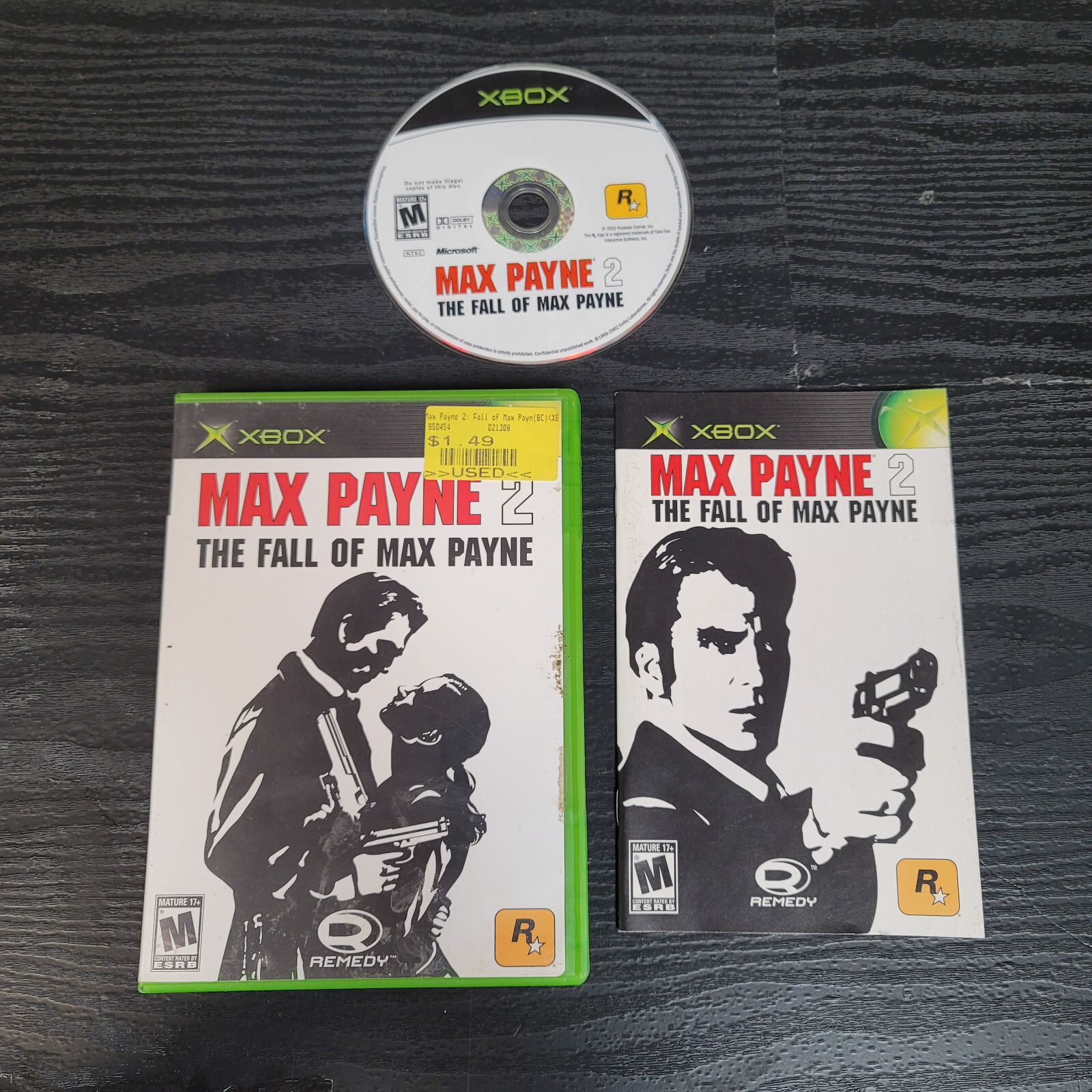 Max Payne 2: The Fall of Max Payne for Microsoft XBOX Complete Great Shape
