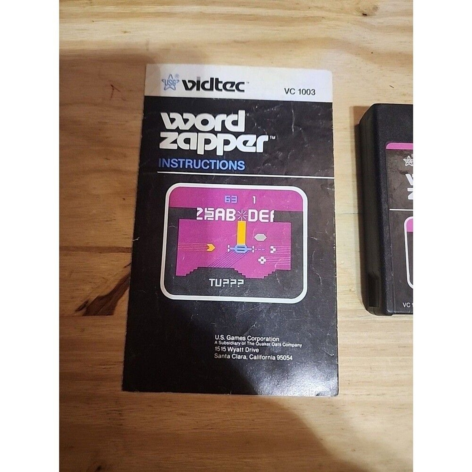Word Zapper – Atari 2600 Video Game with Manual – Tested & Working