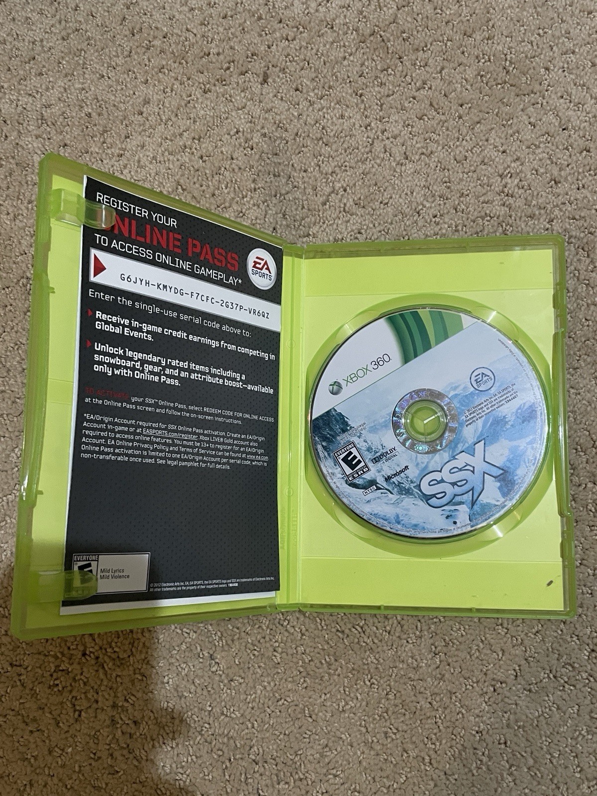 EA Sports SSX Series Xbox 360 2012 E NTSC-U/C Multiplayer Snowboarding