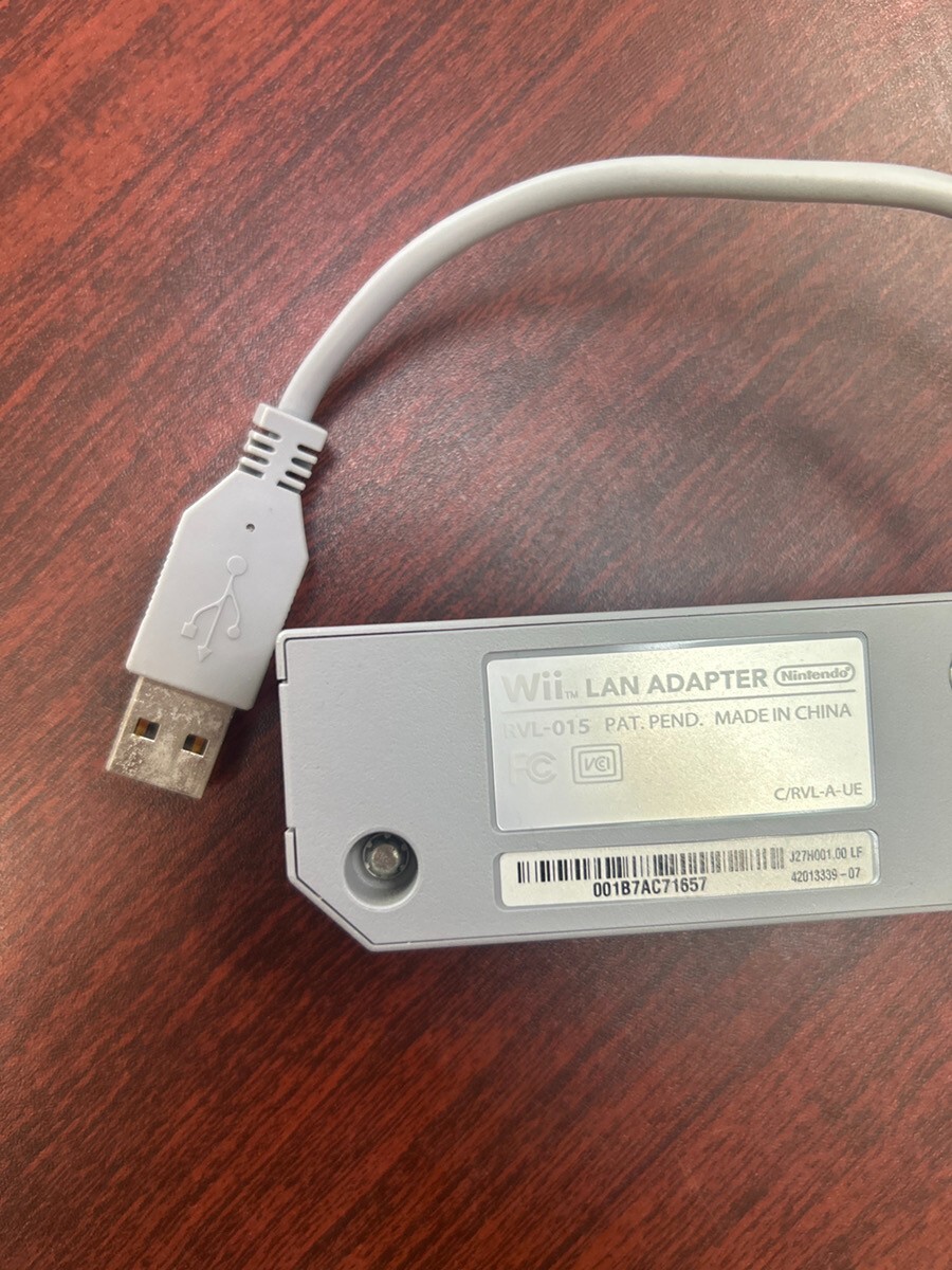 Nintendo Official RVL-015 Wii Lan Adapter Tested Japan
