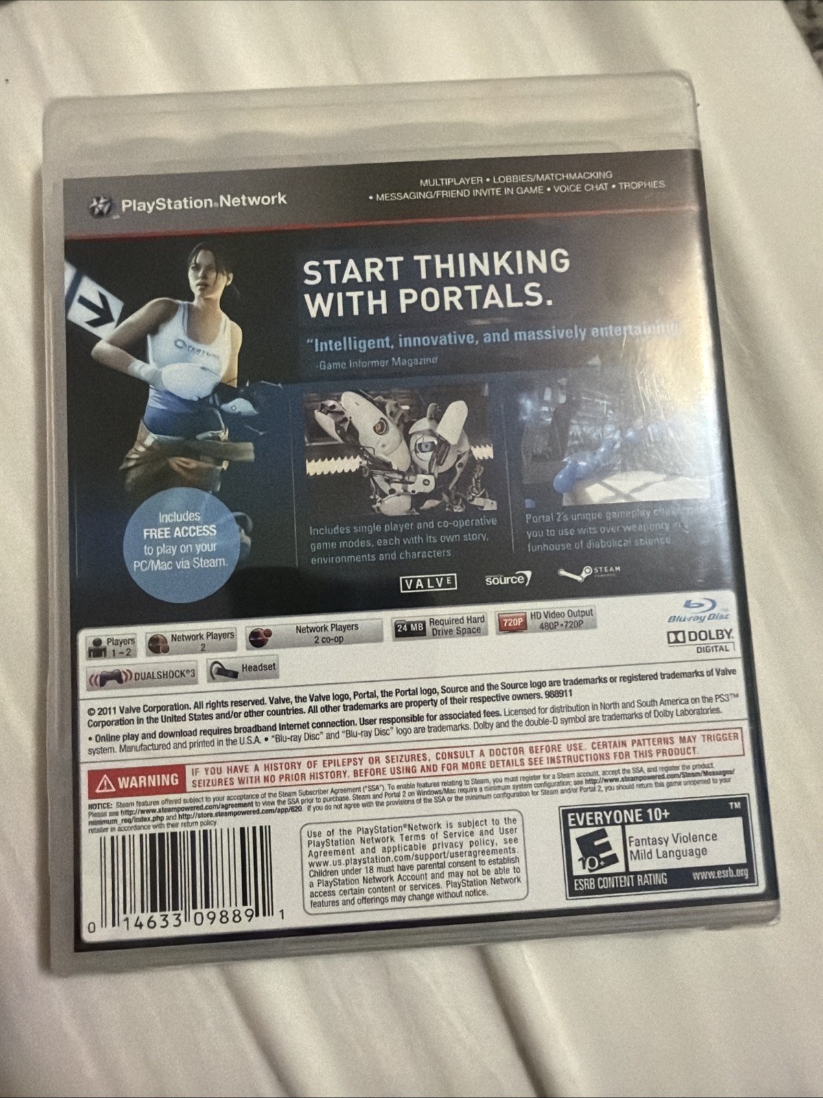 PORTAL 2 Playstation 3 PS3 Brand New & Factory Sealed