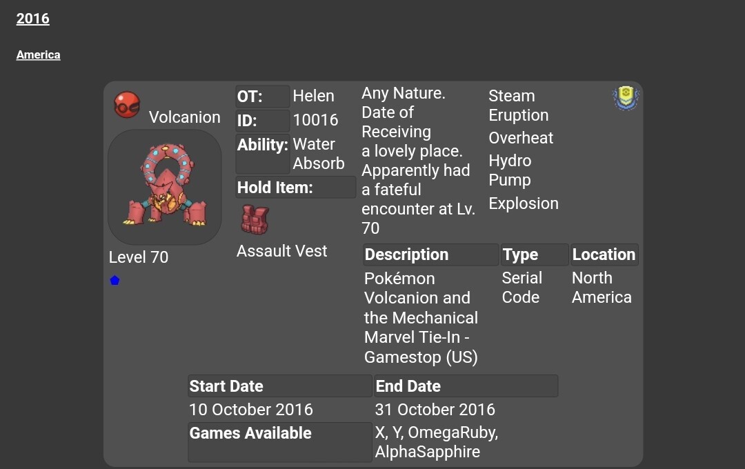 🌋 2016 Gamestop Volcanion Event | Pokemon Sword & Shield 🌋