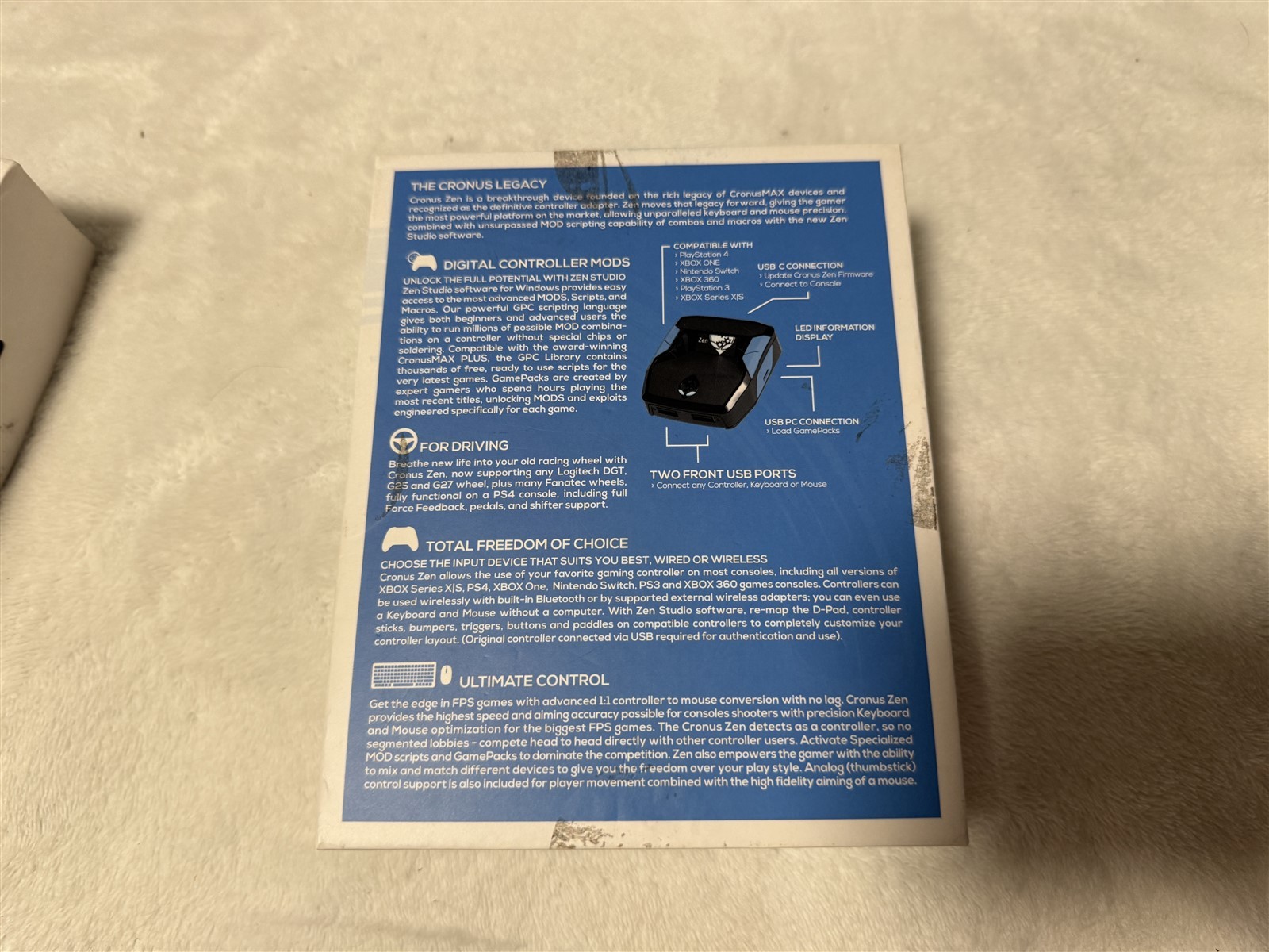CRONUS ZEN CONTROLLER EMULATOR FOR PS4 XBOX ONE NINTENDO SWITCH X/S 360 PS3