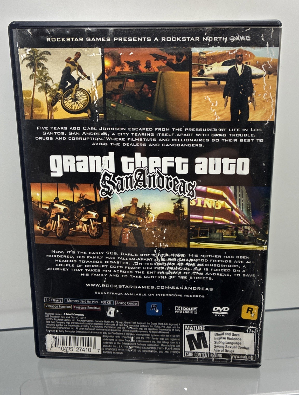 GTA Grand Theft Auto San Andreas PS2 Manual Included No Map Clean Disc