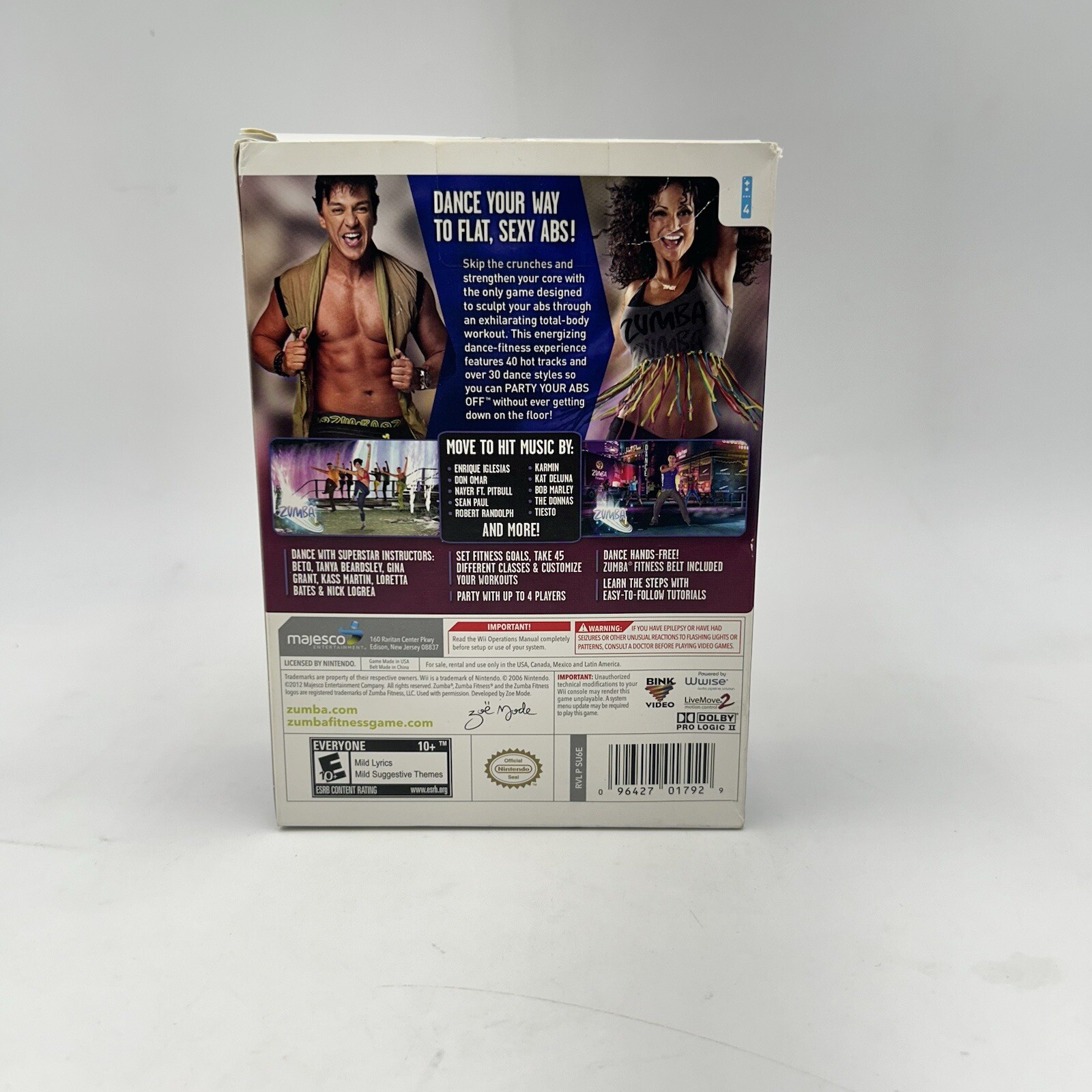 Zumba Fitness Core (Nintendo Wii, 2012) Complete W/ Manual And Fitness Belt