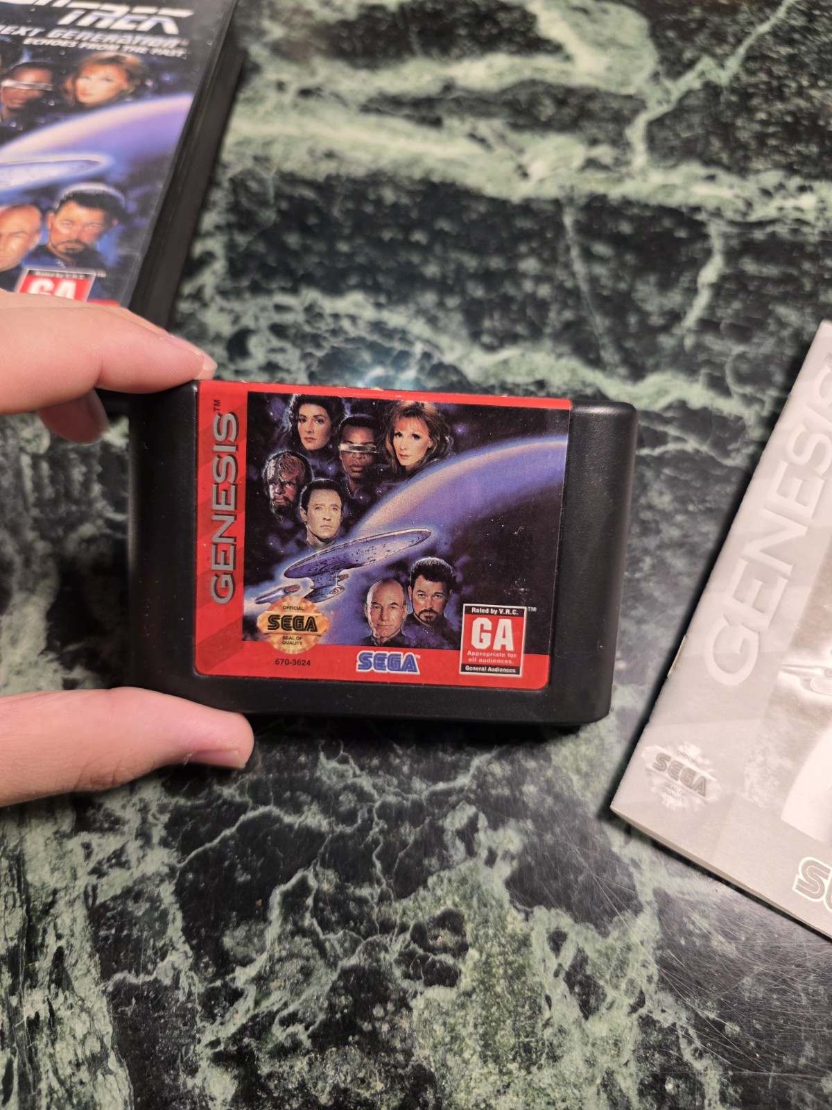Star Trek The Next Generation Echoes From the Past (Sega Genesis, 1994) Complete