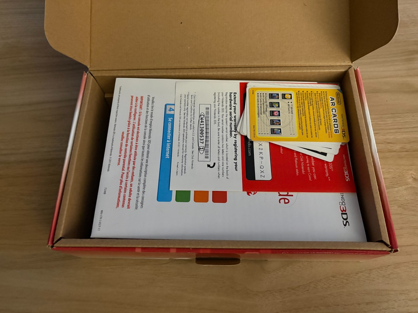 Nintendo 3DS Flame Red Console – In Box w/ Some Original Materials **READ DESC**