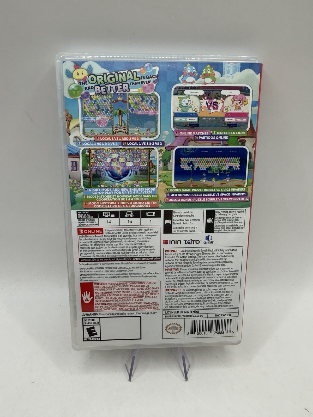 Puzzle Bobble Every Bubble (Nintendo Switch, 2023) CIB GREAT CONDITION Fast Ship