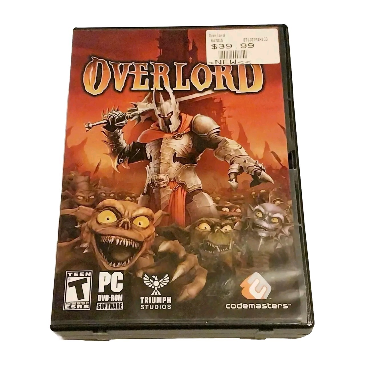 Overlord – Video Game PC DVD-ROM Action Role-Playing Fighting Codemasters Manual