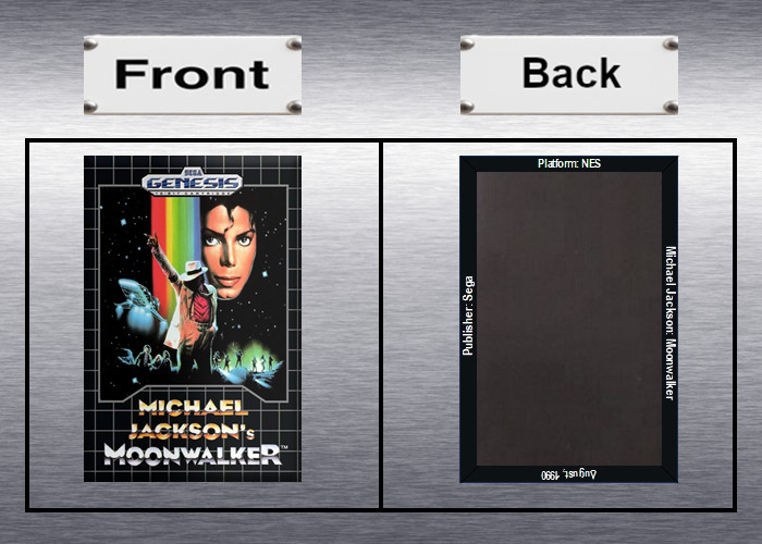 Michael Jackson’s Moonwalker Video Game Box Art *Genesis* High Quality Magnet