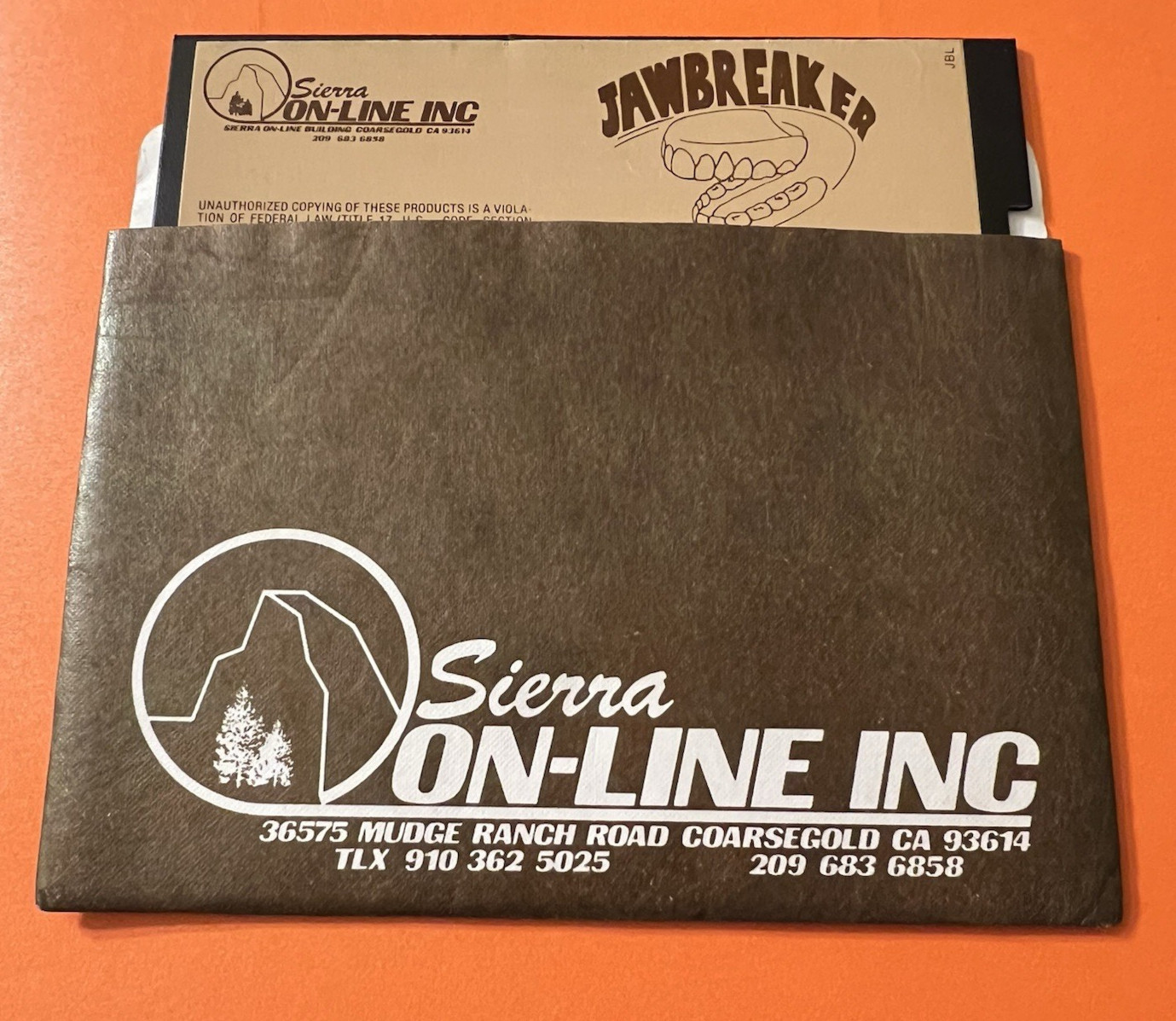 Jawbreaker Atari 400 800 Home Computer Sierra On-Line Systems Rare Tested Works