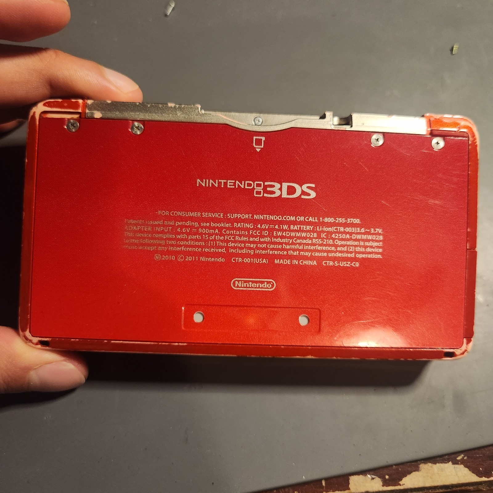Nintendo 3DS Handheld Game Console Flame Red