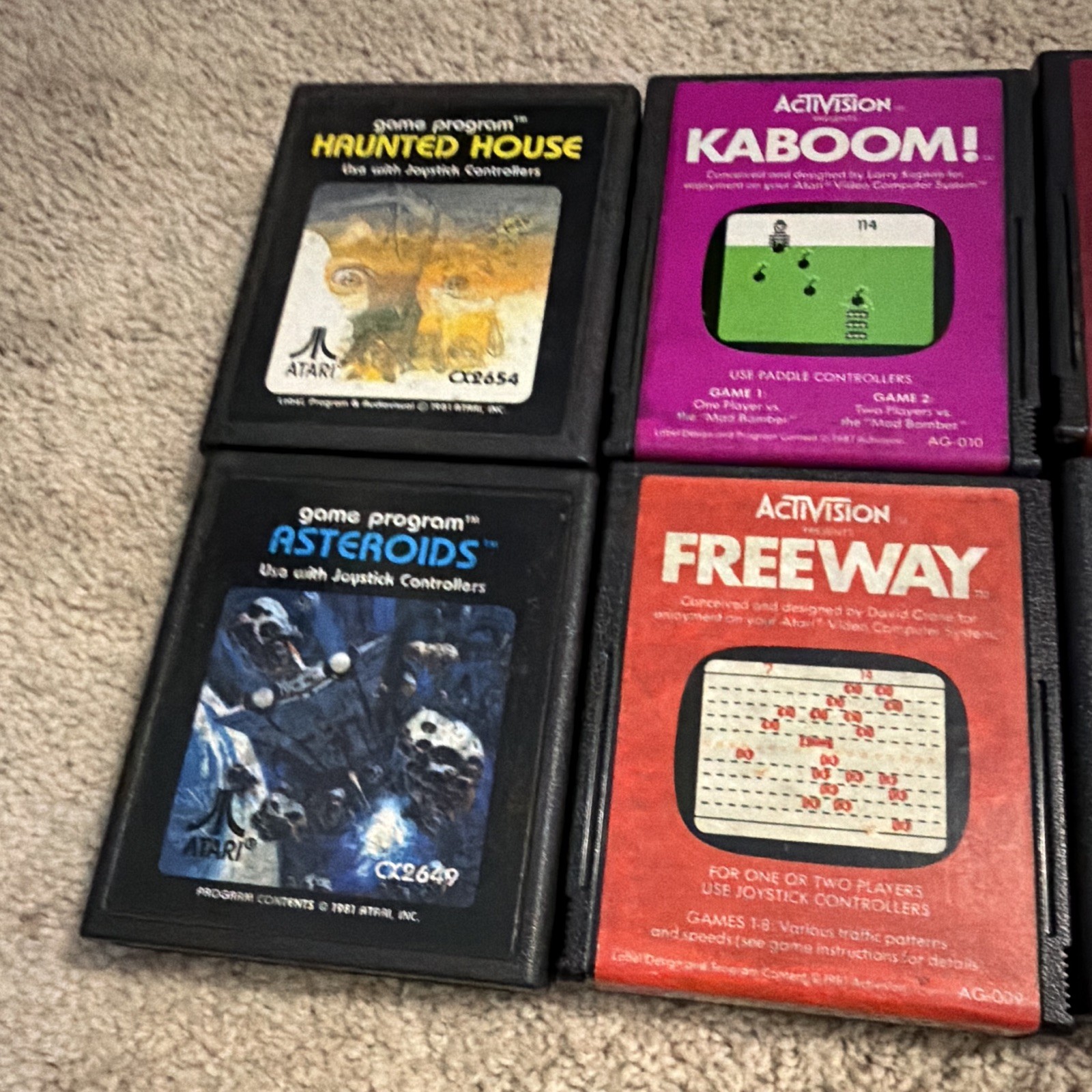 Atari Activision Tele-Games Atari 2600 Lot 10 Cartridges Kaboom River Raid