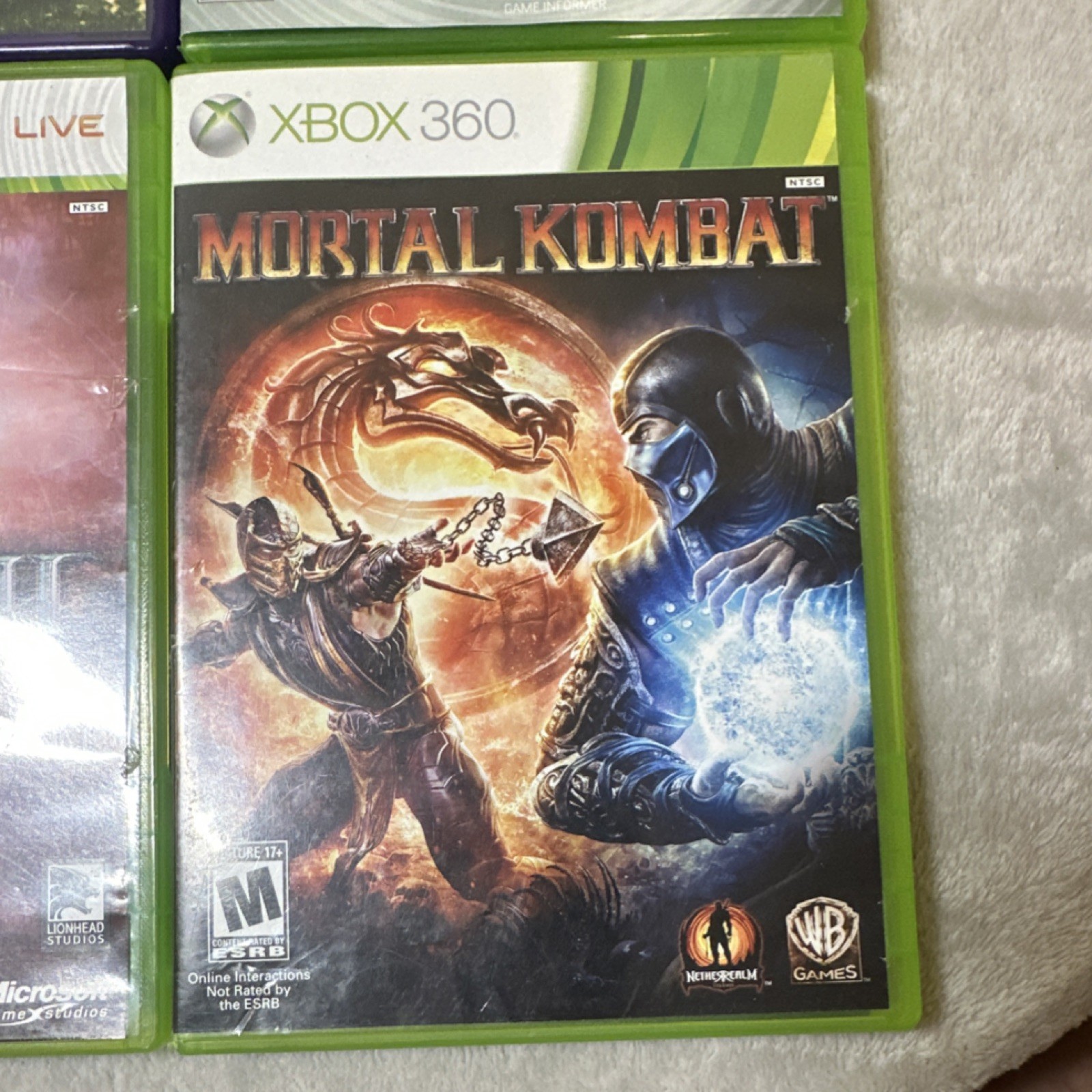 Xbox 360 5 lot Kinect adventures LEGO Dimensions BioShock Fable 2 mortal kombat