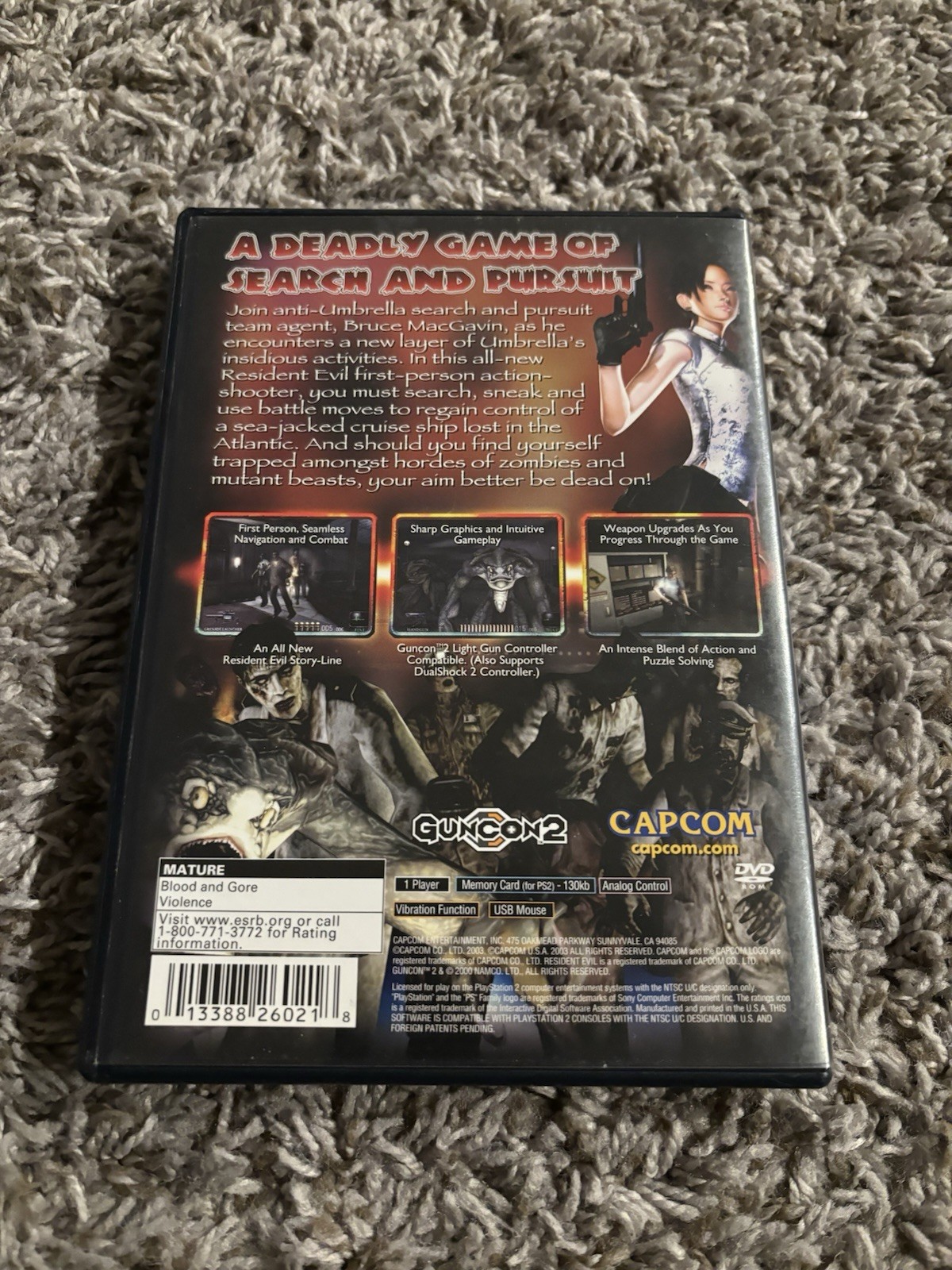 Resident Evil: Dead Aim 👁️ Sony PlayStation 2 🩸 PS2 🧟 TESTED 💥 CIB 🚢🌊 RARE