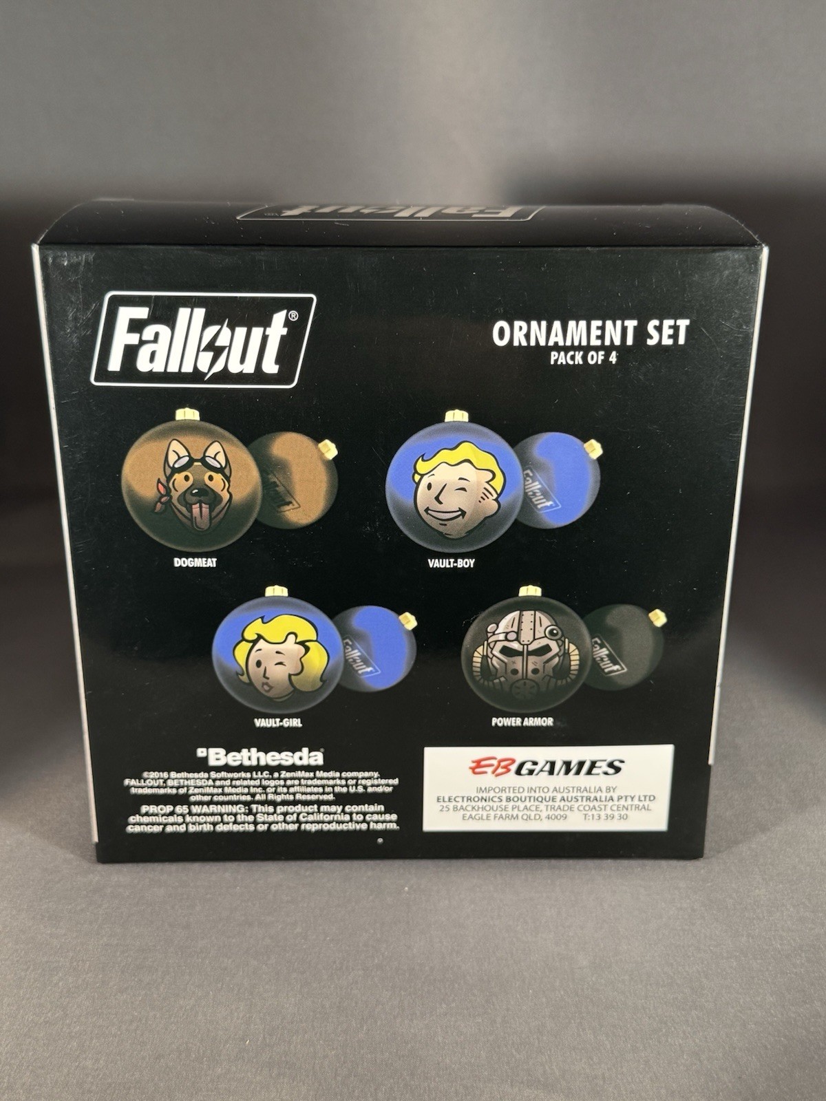 (2) Thinkgeek Fallout Ornament Sets Pack of 4 Dogmeat, Vault Boy, Nuca Cola NEW