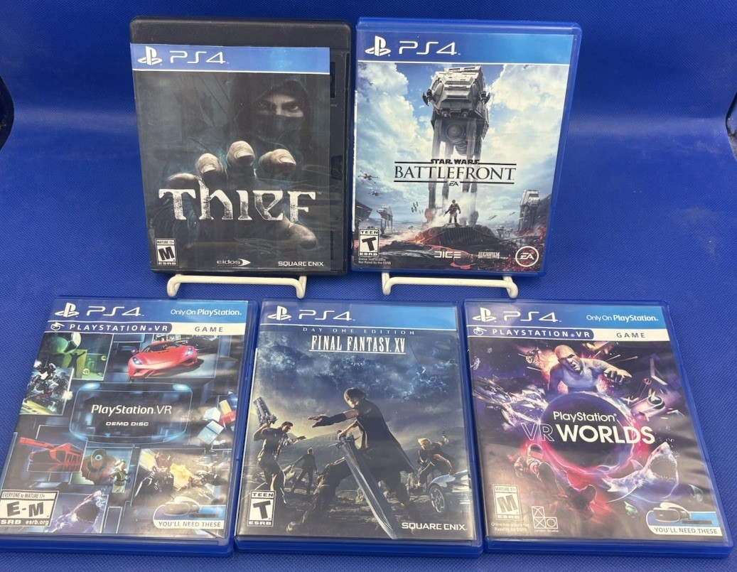 PS4 Games Lot of 5 Games Sony PlayStation 4 in cases