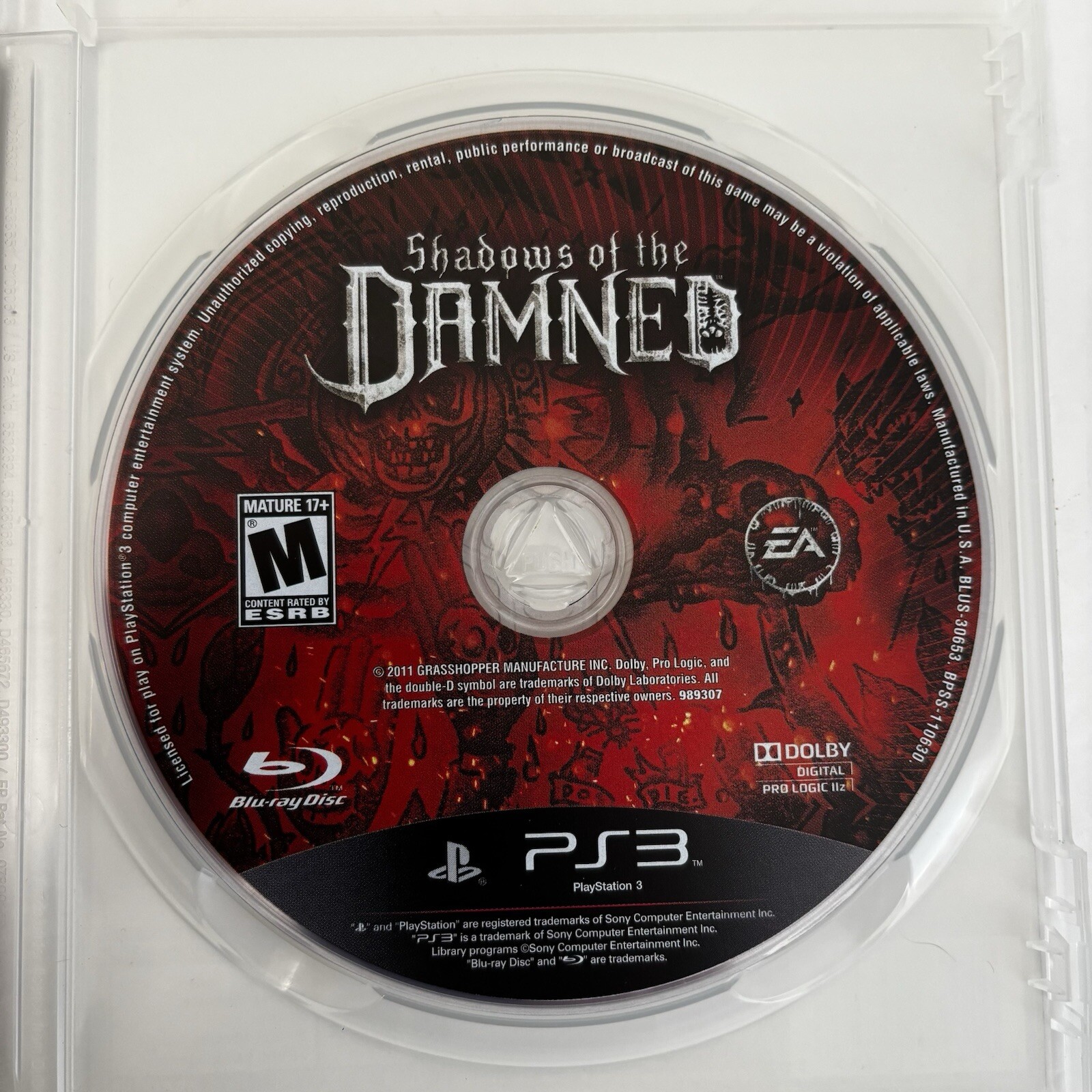 Shadows of the Damned (Sony PlayStation 3, PS3, 2011) Complete No Scratches