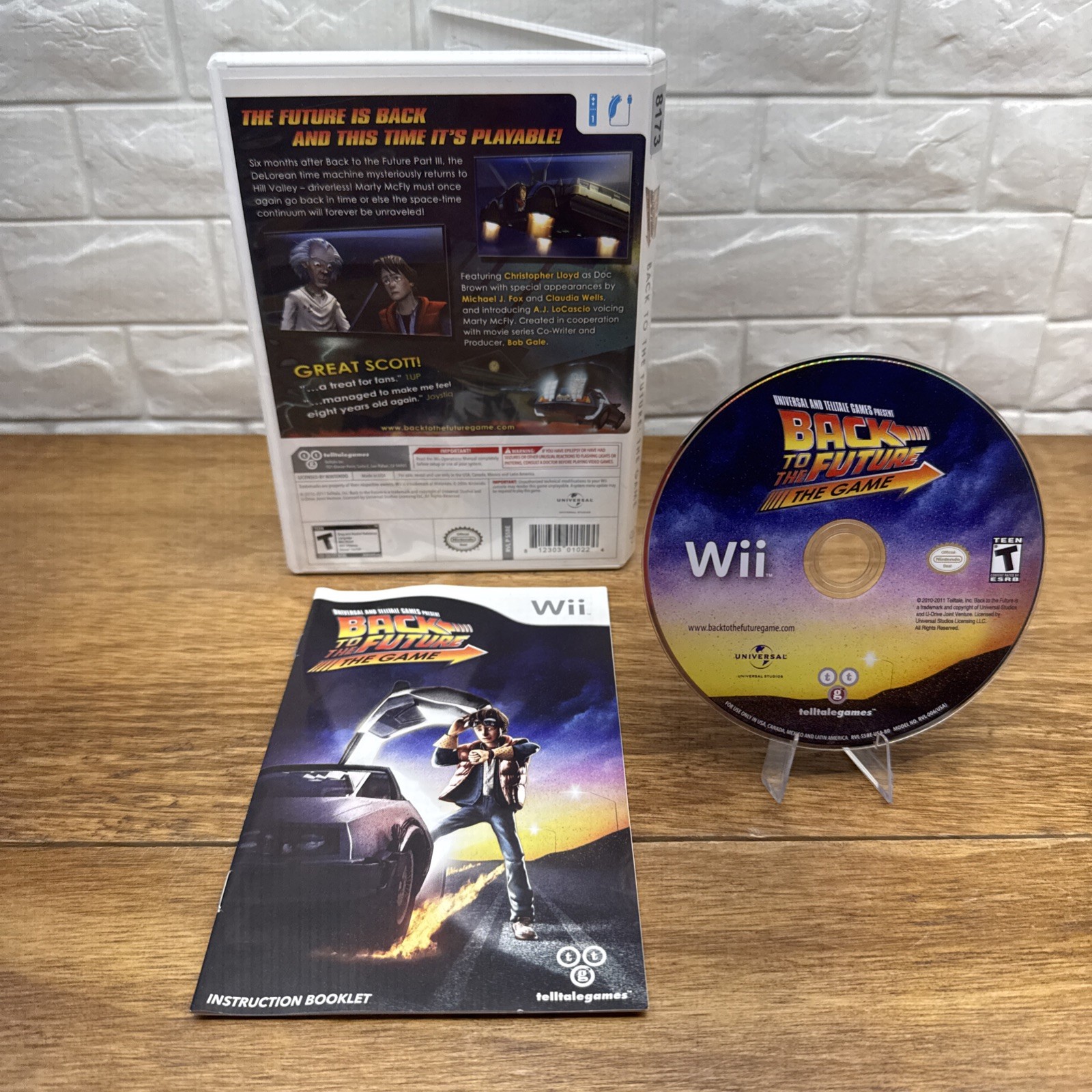 Back To The Future The Game (Nintendo Wii, 2011) CIB Refurbished Tested Free S/H