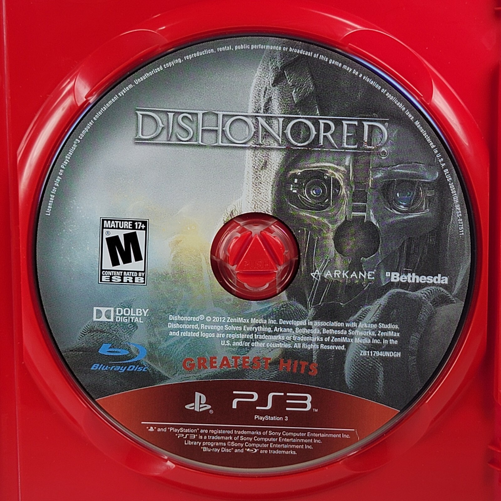 Dishonored Greatest Hits Edition Sony PlayStation 3 PS3 Hack and Slash Bethesda