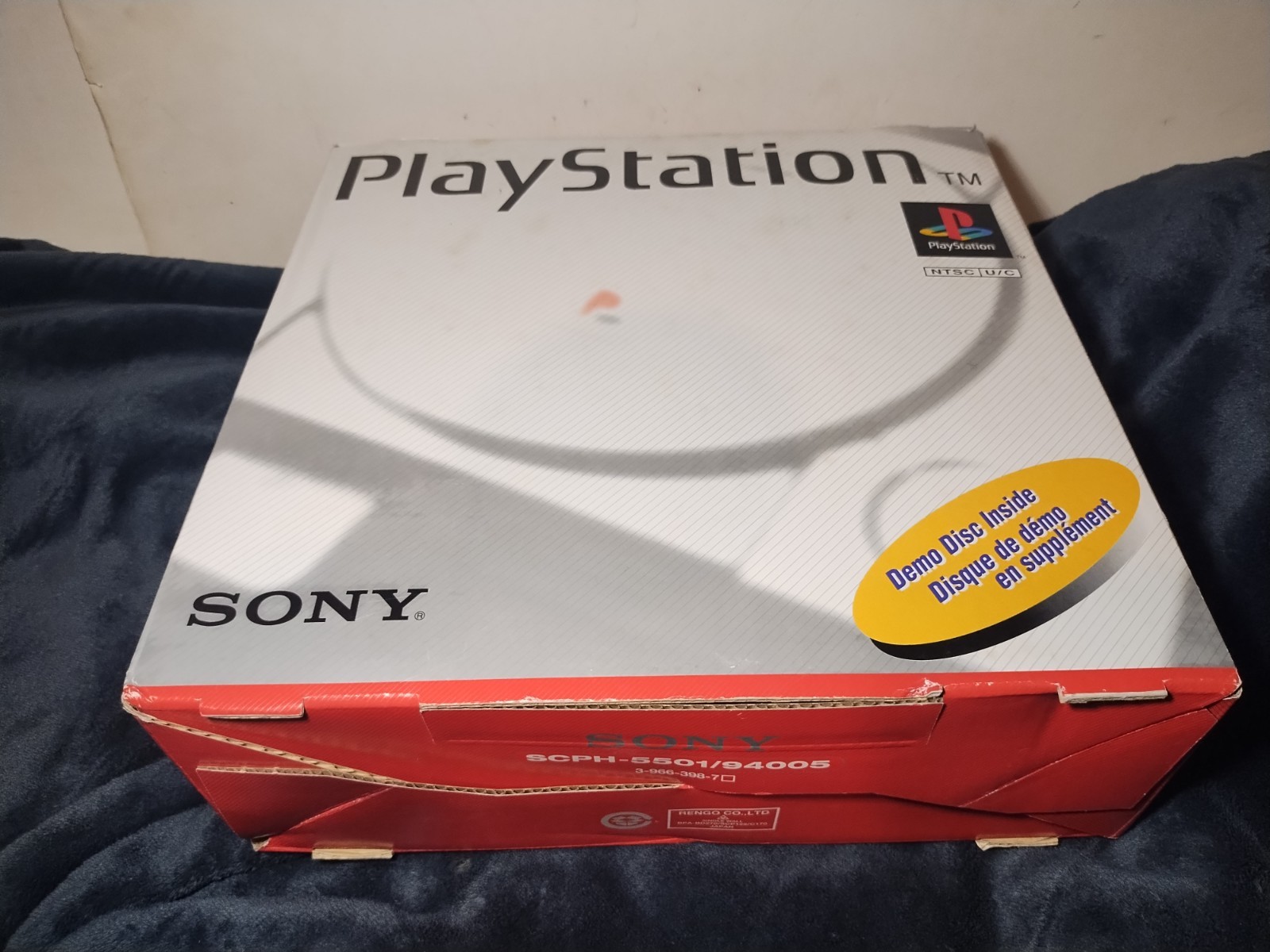 Empty Playstation 1 Console System Box, Foam, Protector & Manual Only PS1
