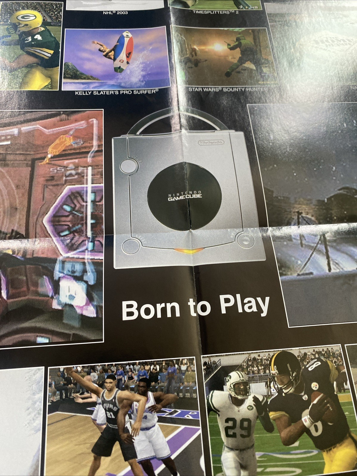 2002 Nintendo GameCube Promo Poster – Silver – Metroid, Tony Hawk’s 15×20 RARE