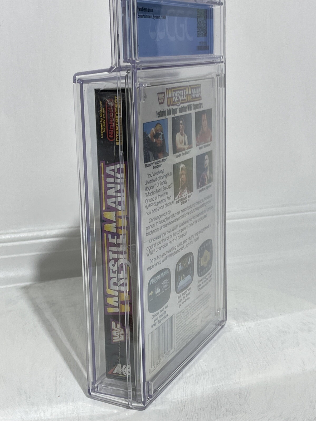 Nintendo NES WWF Wrestlemania Oval SoQ TM USA CGC 9.2 B+ Sealed