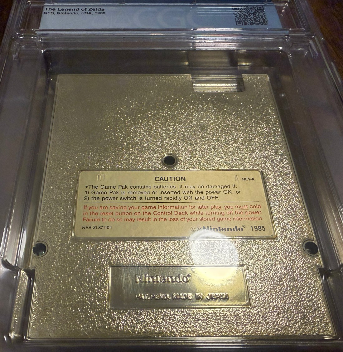 CGC 8.5 oval seal The Legend of Zelda nintendo nes gold cart factory MINT 8.5