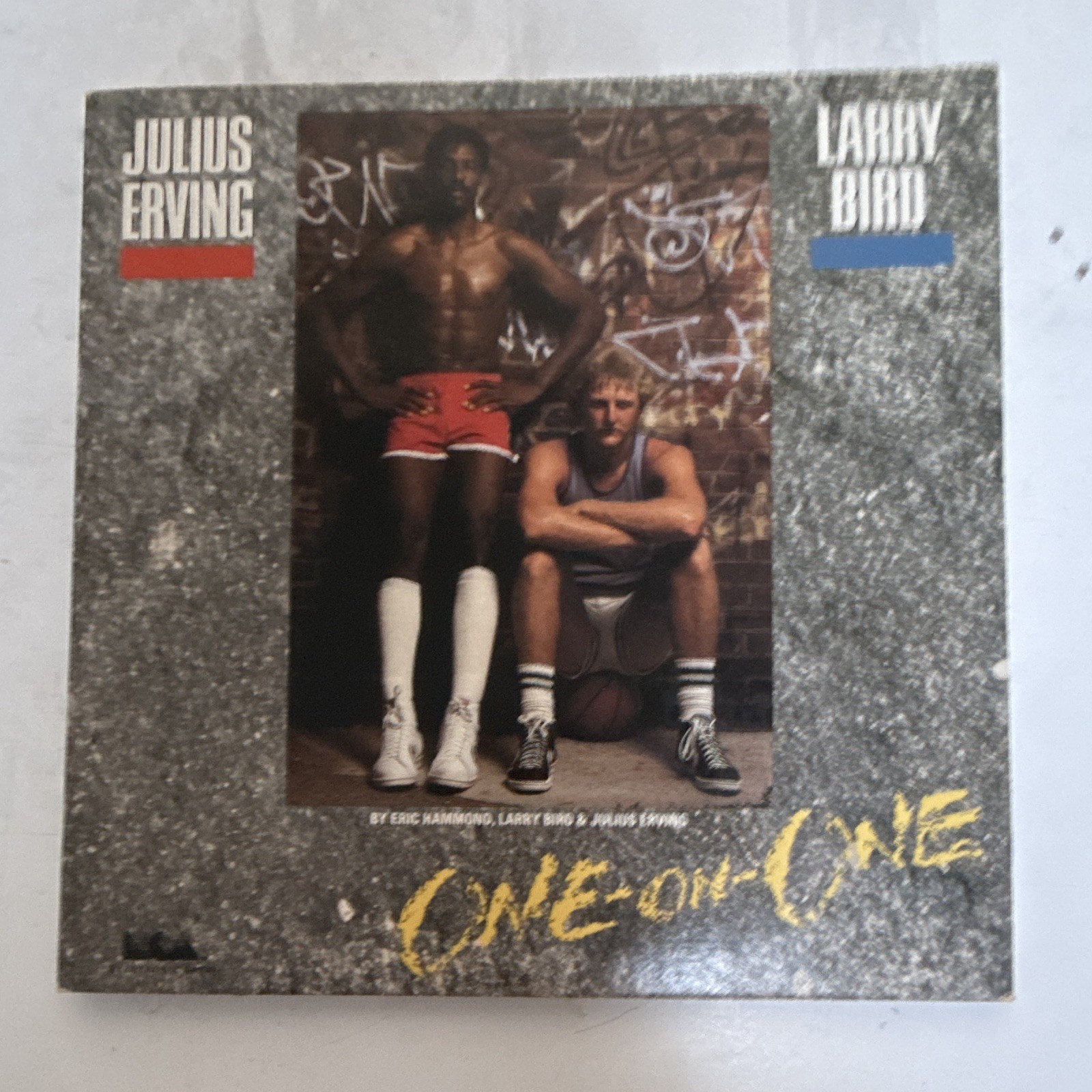 One-On-One Atari 48K 64K Disk Game Julius Erving Larry Bird NBA Basketball dr. j
