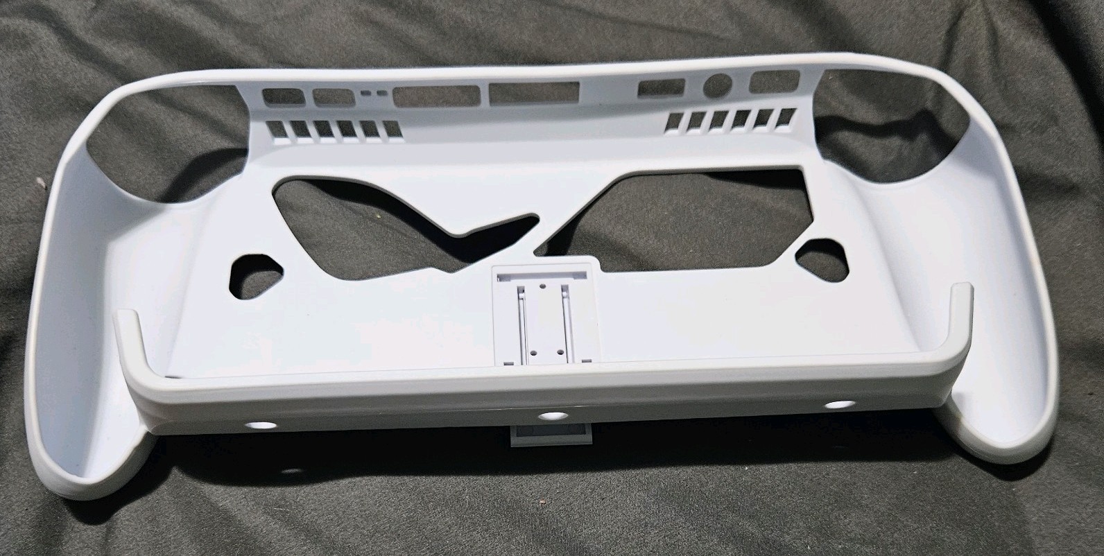 White Rigid Plastic Protective Shell with Stand for Steam Deck Console