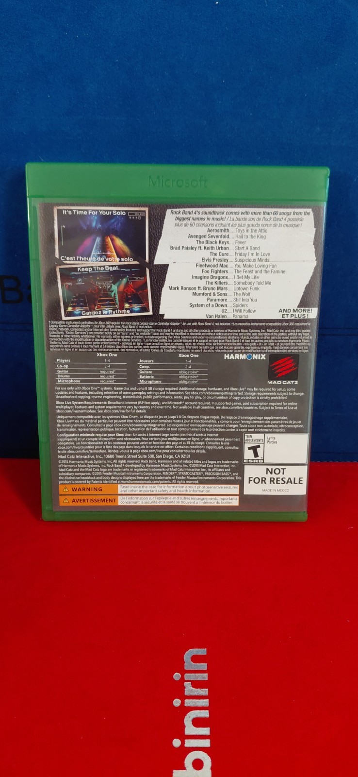 Rock Band 4 (Microsoft Xbox One, 2015) Complete CIB