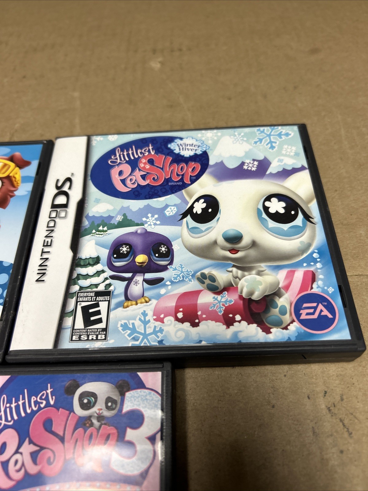 Littlest Pet Shop Friends Biggest Stars Winter Hiver DS Games W/ Manuals